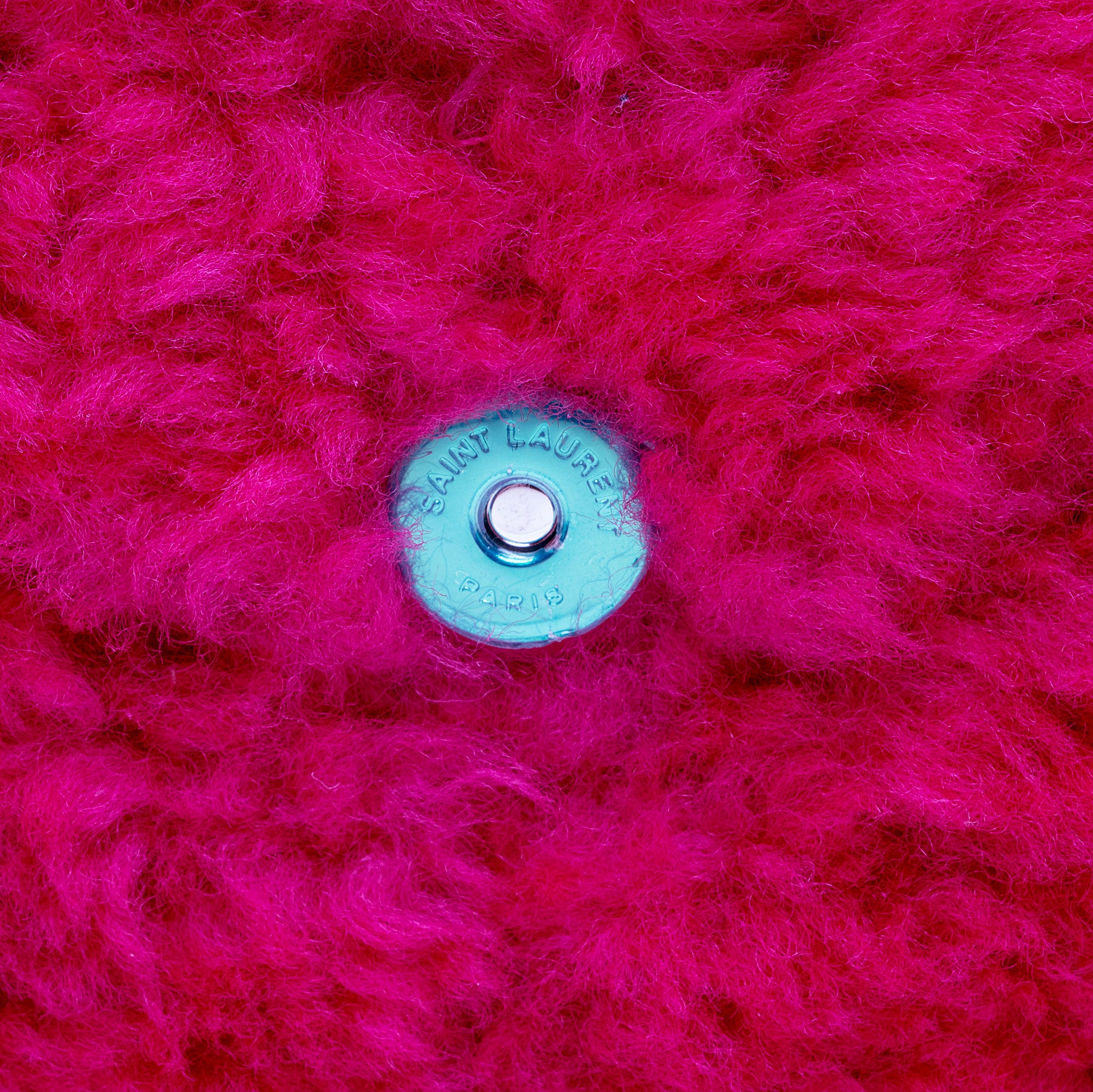 Saint Laurent Shearling Puffer LouLou Clutch (SHF-ykqS9v)