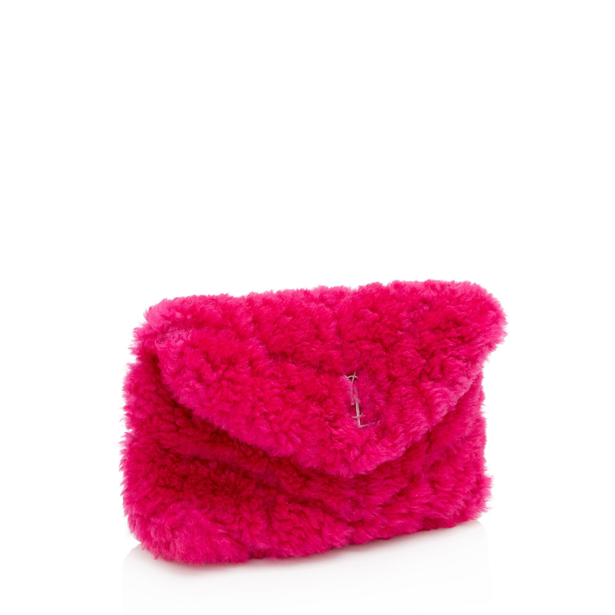 Saint Laurent Shearling Puffer LouLou Clutch (SHF-ykqS9v)