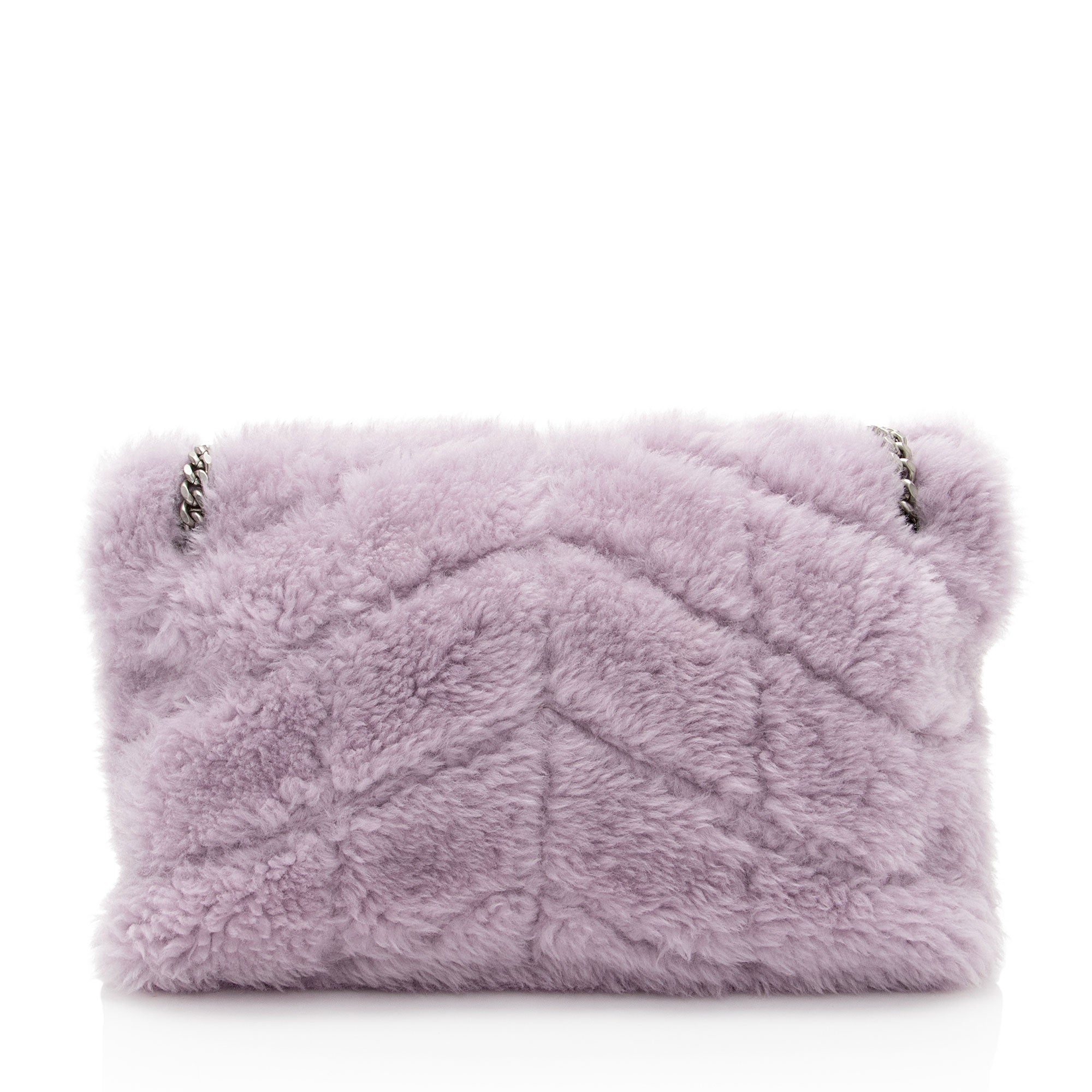 Saint Laurent Shearling Puffer LouLou Small Shoulder Bag (SHF-cAezS0)