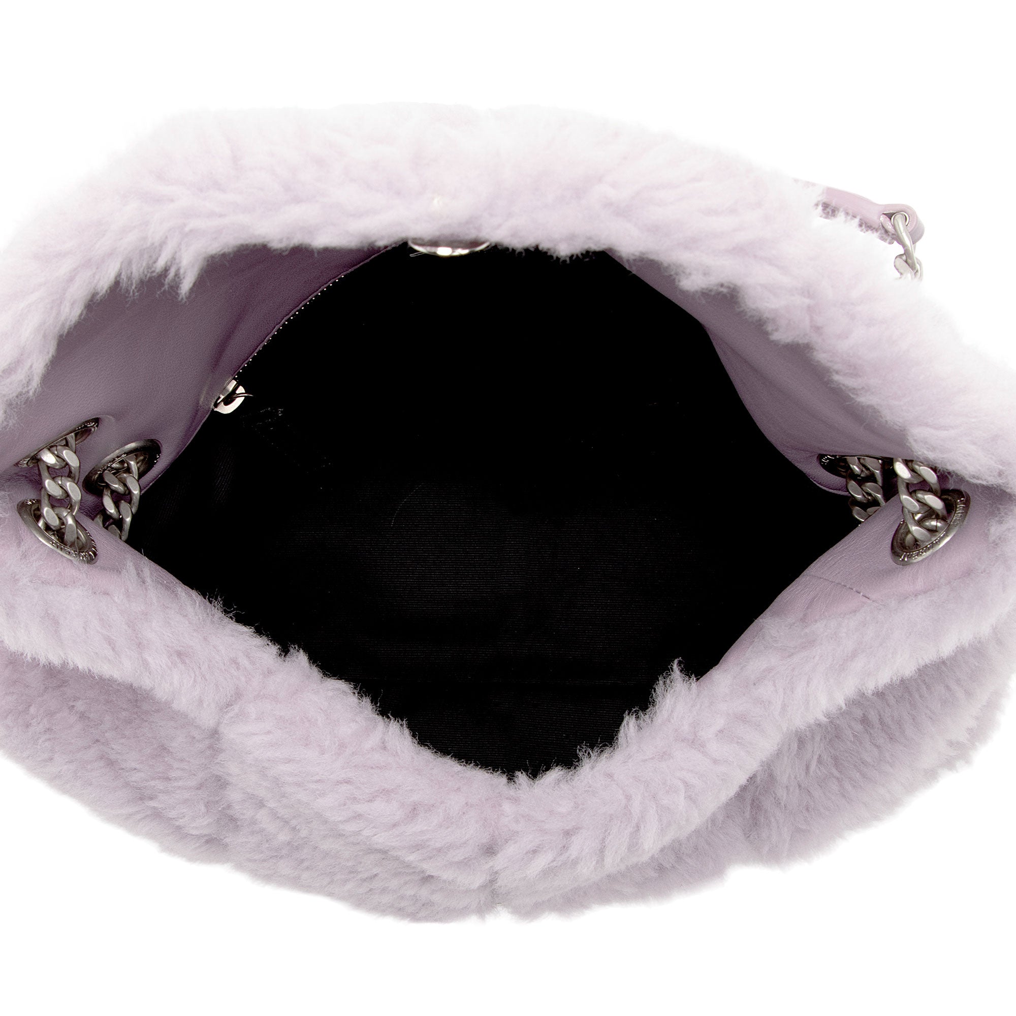 Saint Laurent Shearling Puffer LouLou Small Shoulder Bag (SHF-cAezS0)