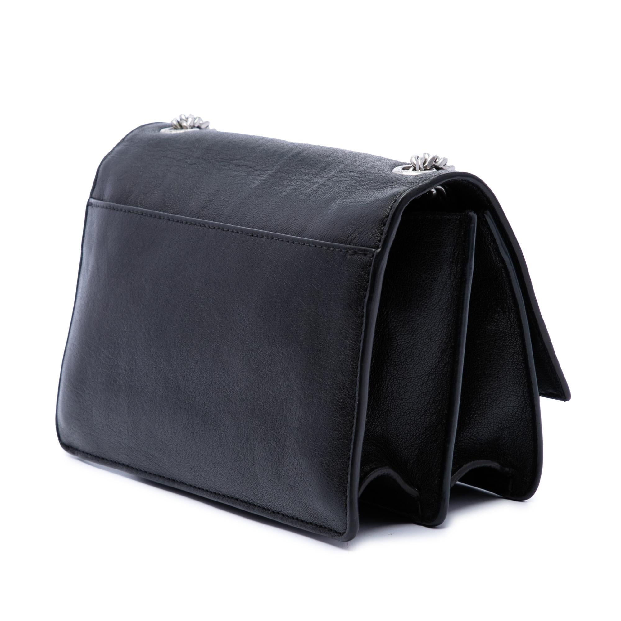 Saint Laurent Small Calfskin Monogram Sunset Crossbody