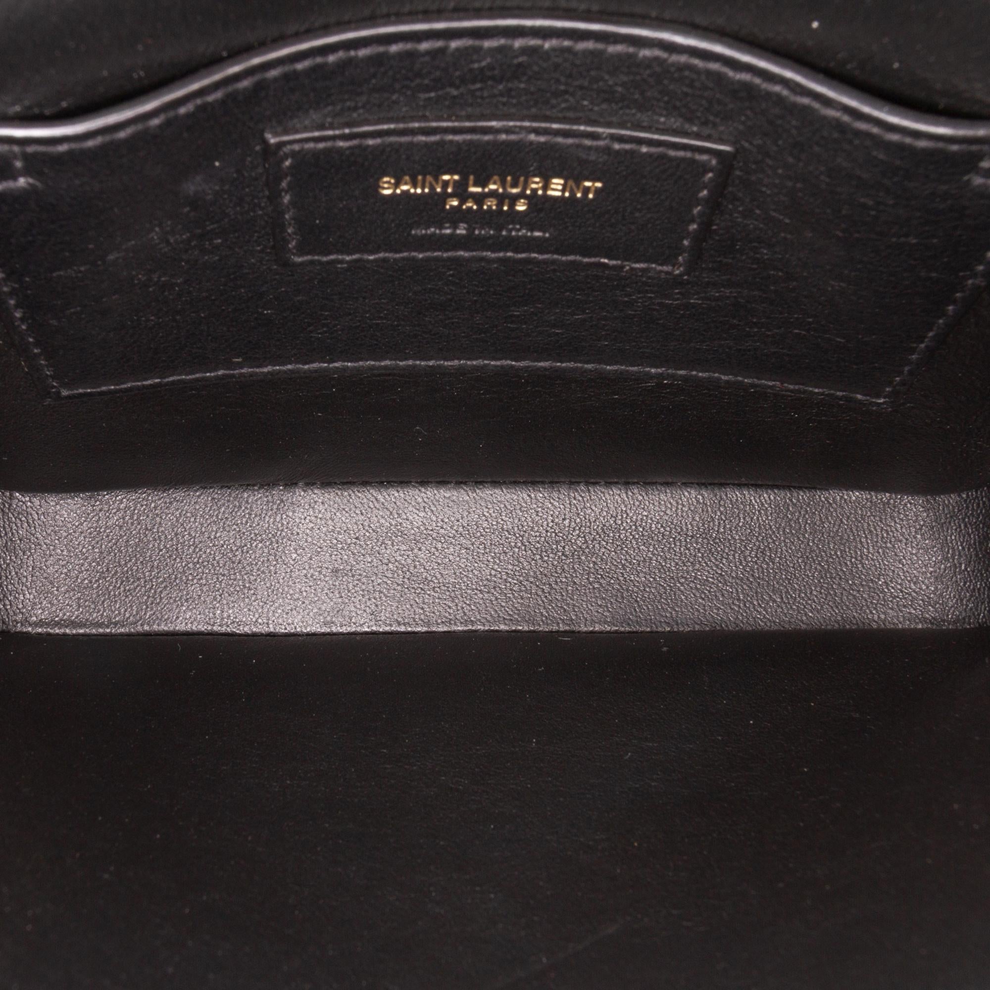 Saint Laurent Small Canvas Striped Solferino Satchel In Box