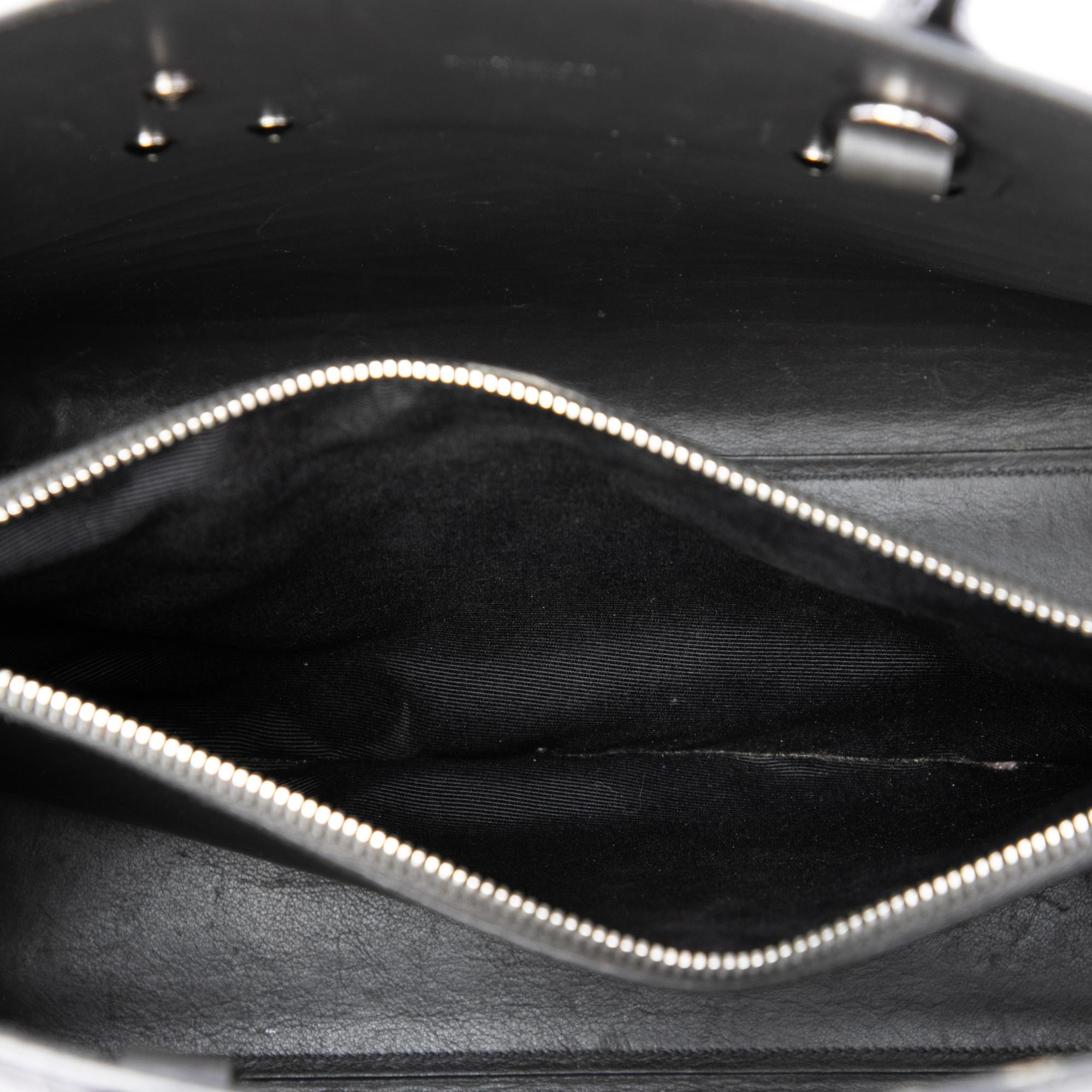 Saint Laurent Small Croc Embossed Leather Sac De Jour Satchel