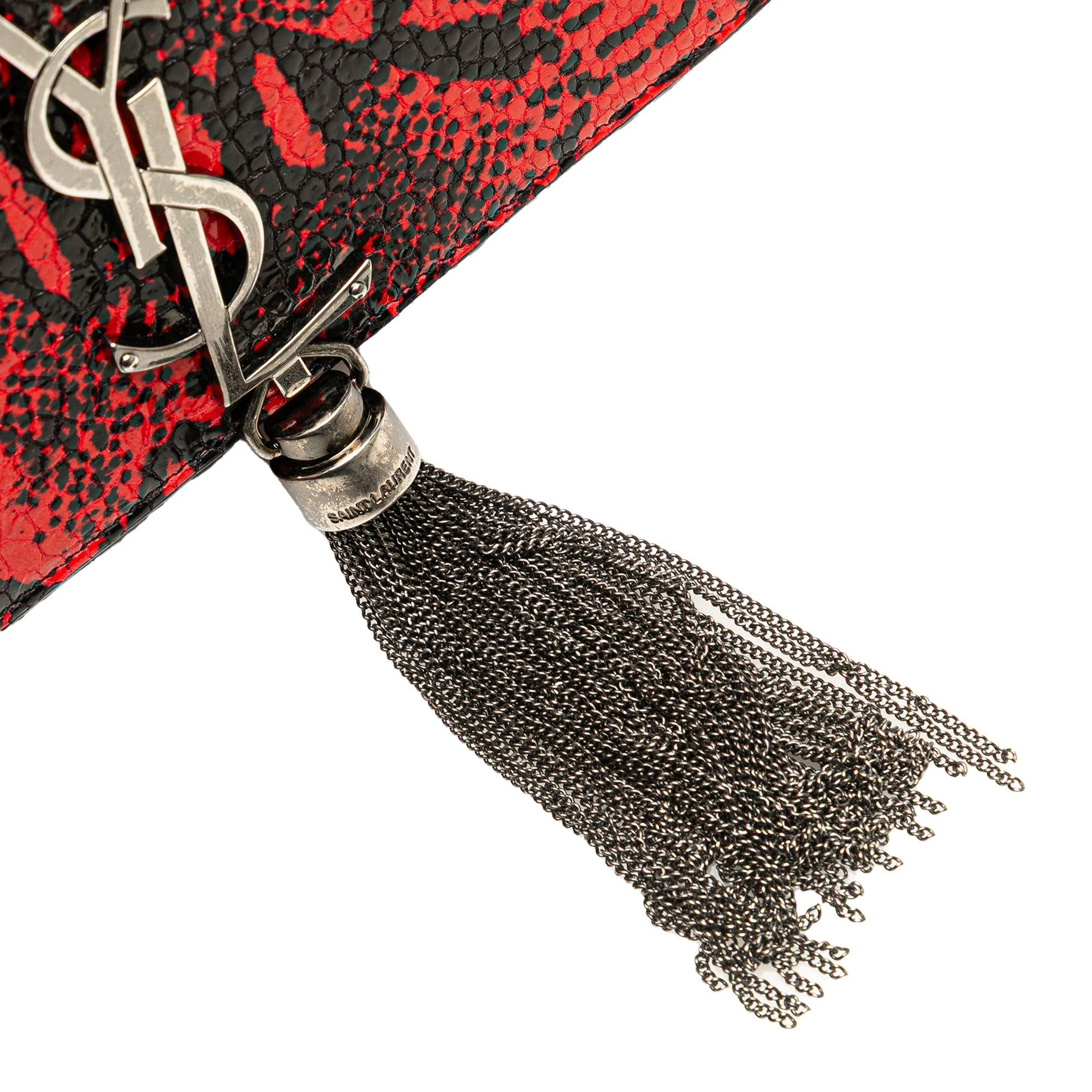 Saint Laurent Small Embossed Calfskin Classic Monogram Kate Crossbody
