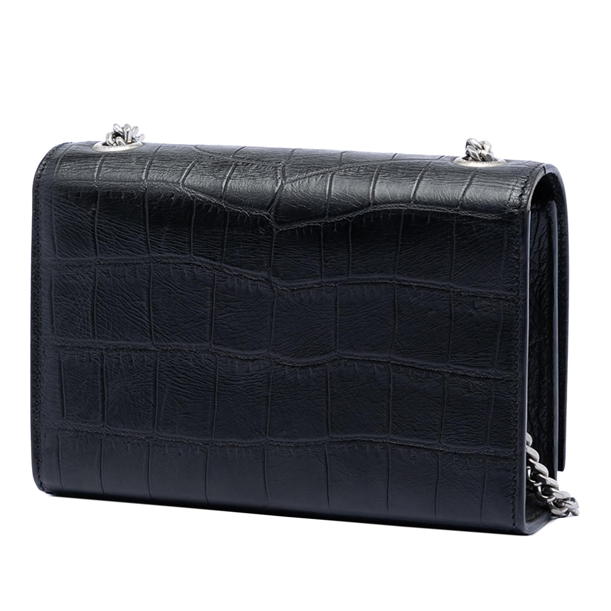 Saint Laurent Small Embossed Kate Tassel Crossbody Bag