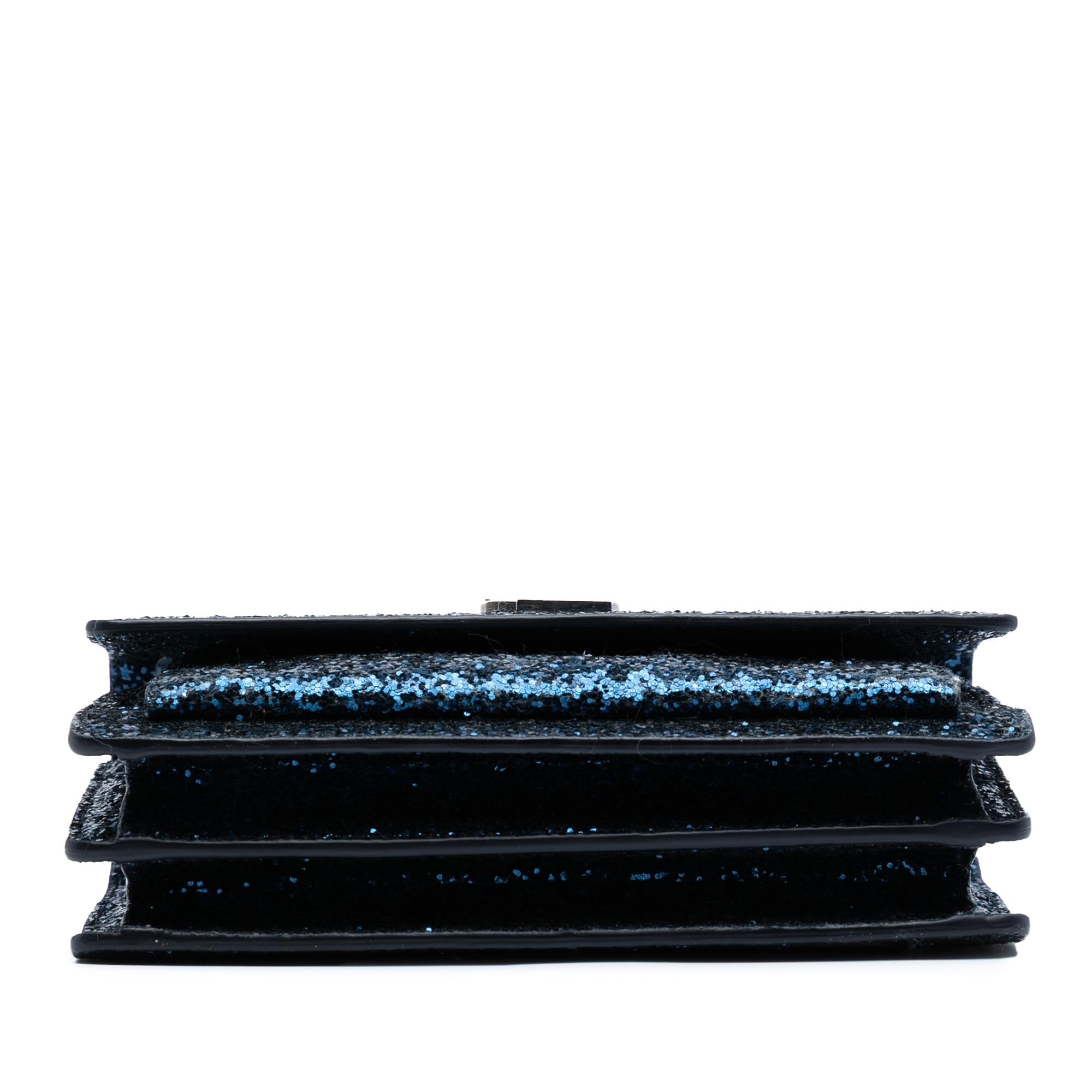 Saint Laurent Small Glitter Leather Monogram Sunset Crossbody