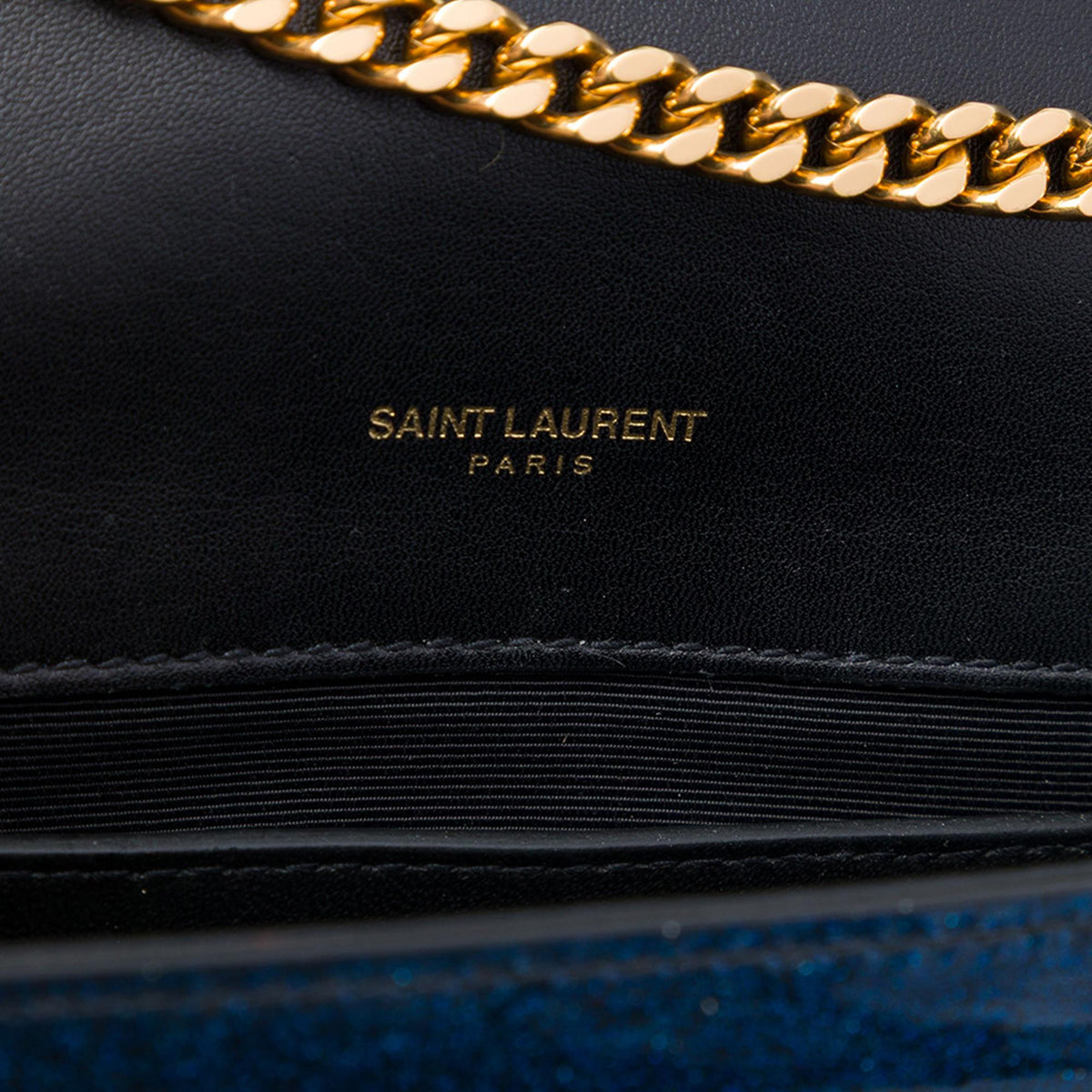 Saint Laurent Small Glitter Patent Kate Crossbody