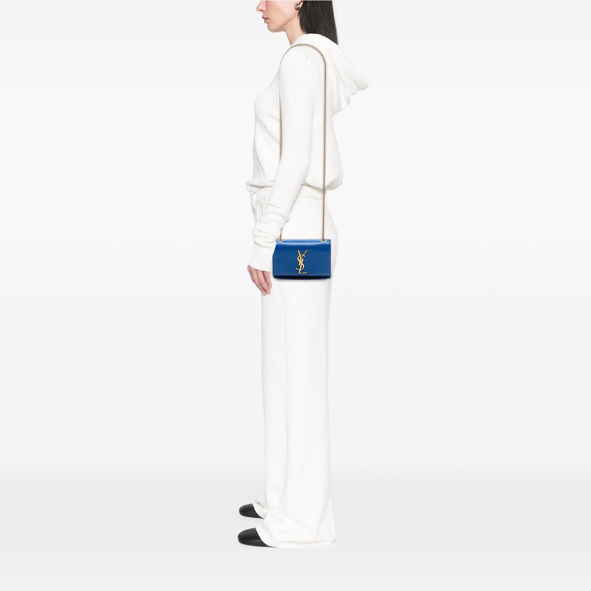 Saint Laurent Small Grain De Poudre Monogram Kate Crossbody