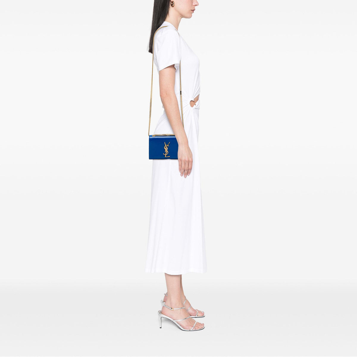 Saint Laurent Small Grain De Poudre Monogram Kate Crossbody