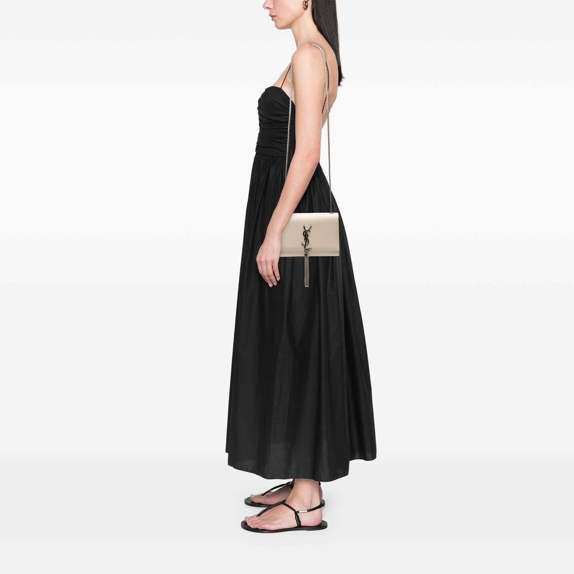Saint Laurent Small Grain de Poudre Monogram Kate Tassel Crossbody
