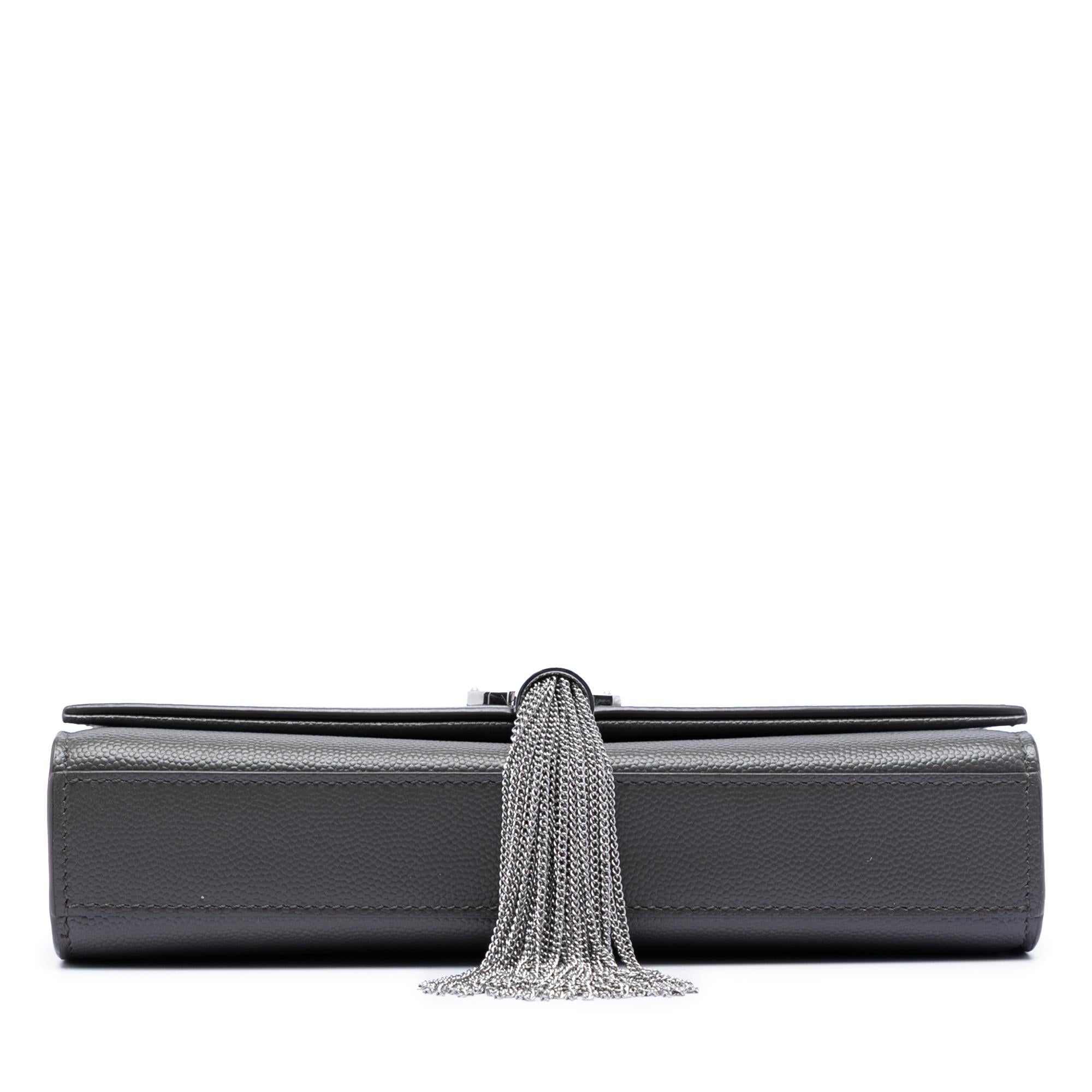 Saint Laurent Small Grain de Poudre Monogram Kate Tassel Crossbody