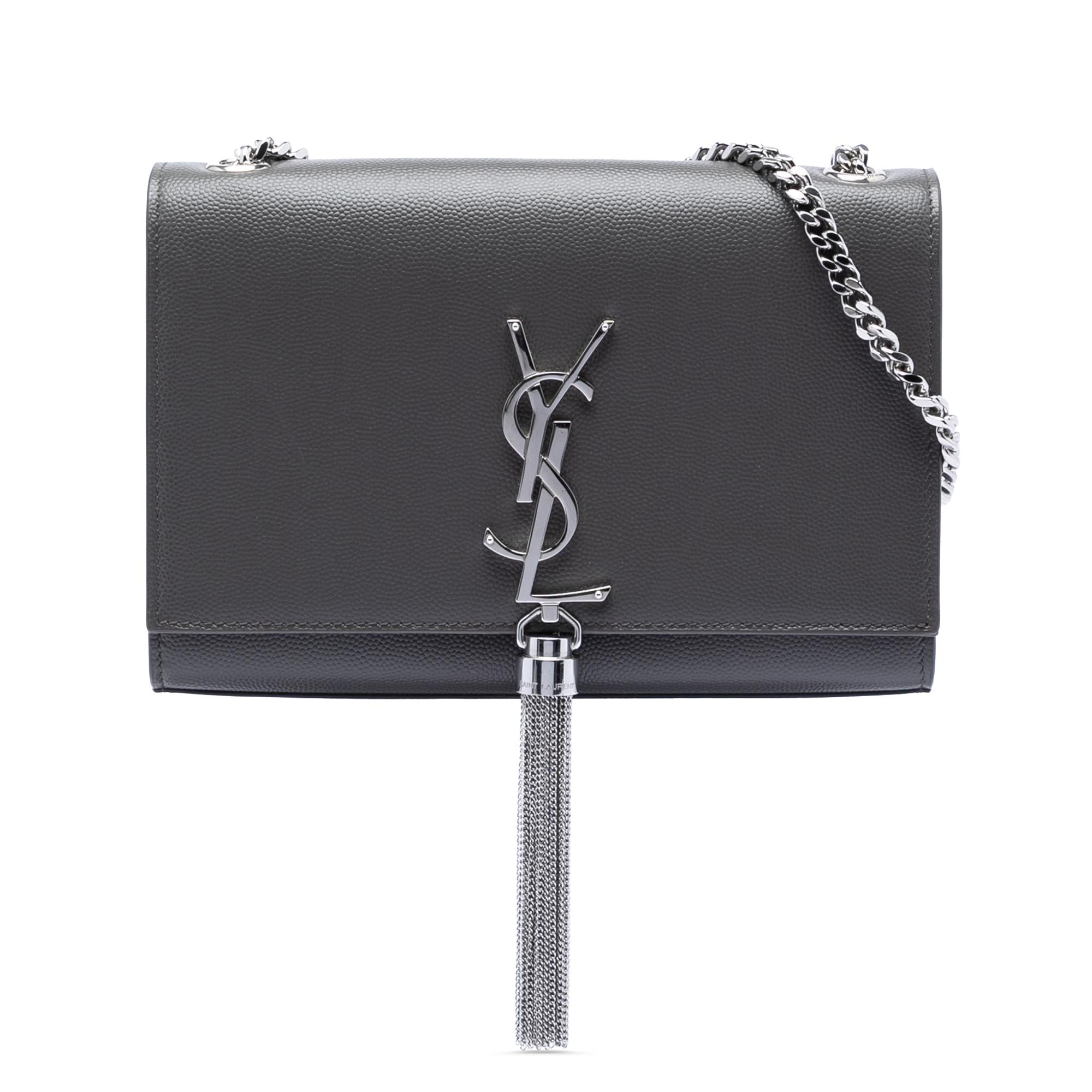 Saint Laurent Small Grain de Poudre Monogram Kate Tassel Crossbody