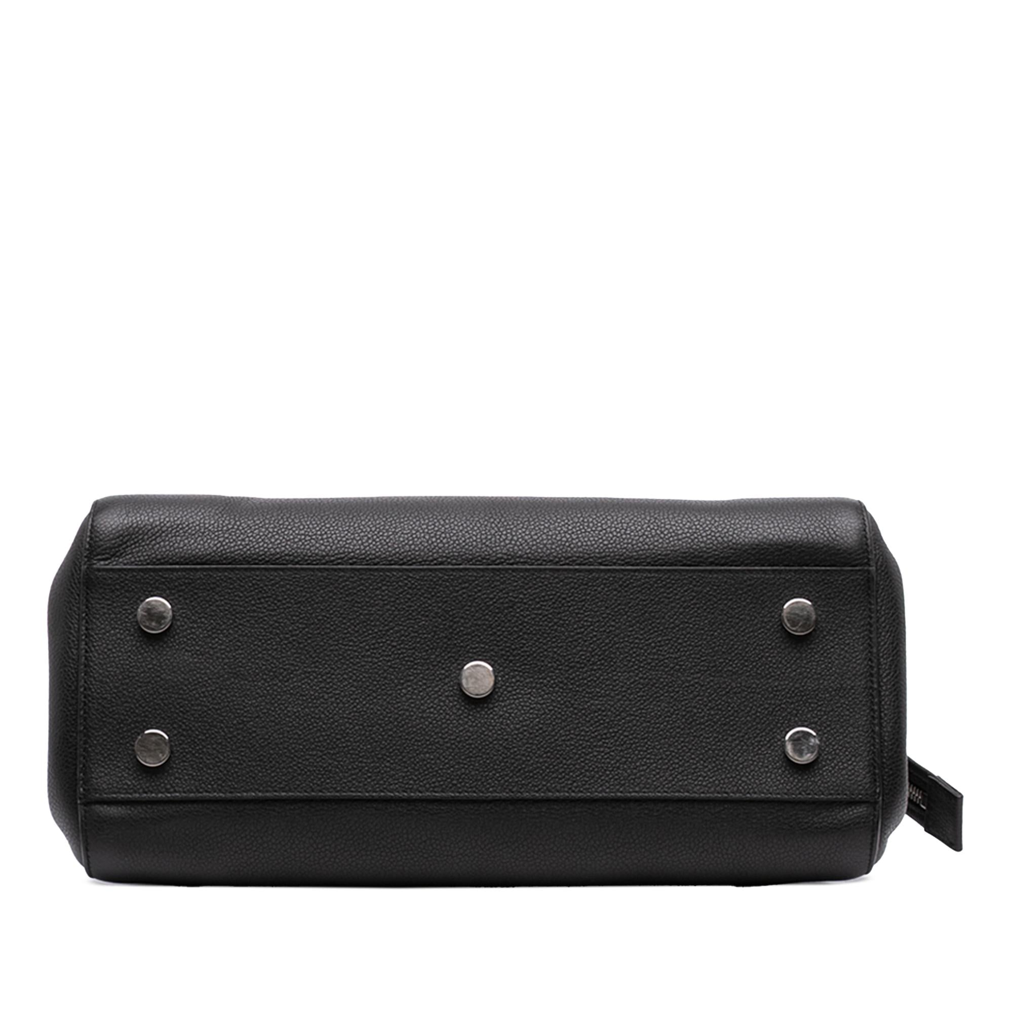Saint Laurent Small Grained Calfskin Cabas Rive Gauche Satchel