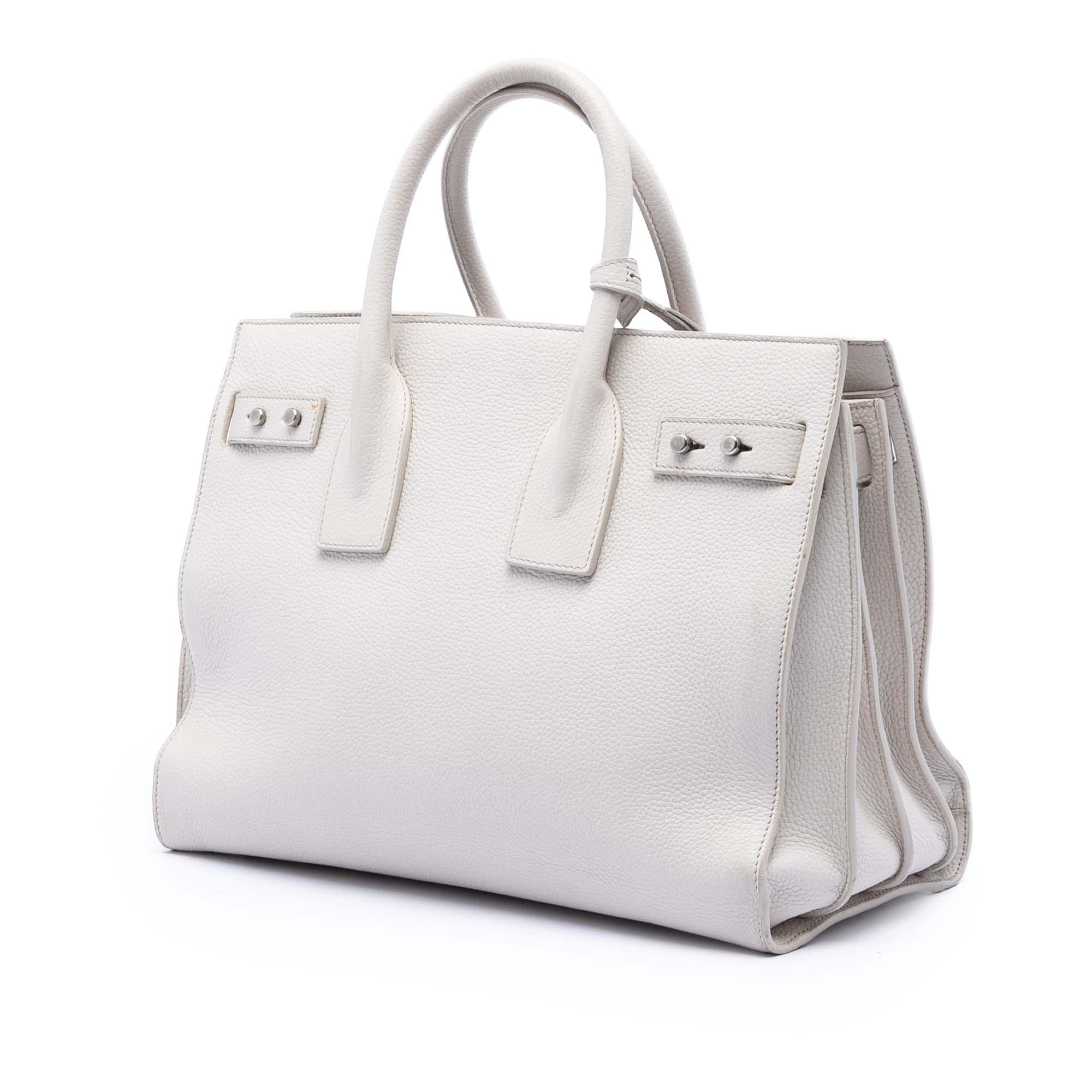 Saint Laurent Small Grained Calfskin Supple Sac De Jour Satchel