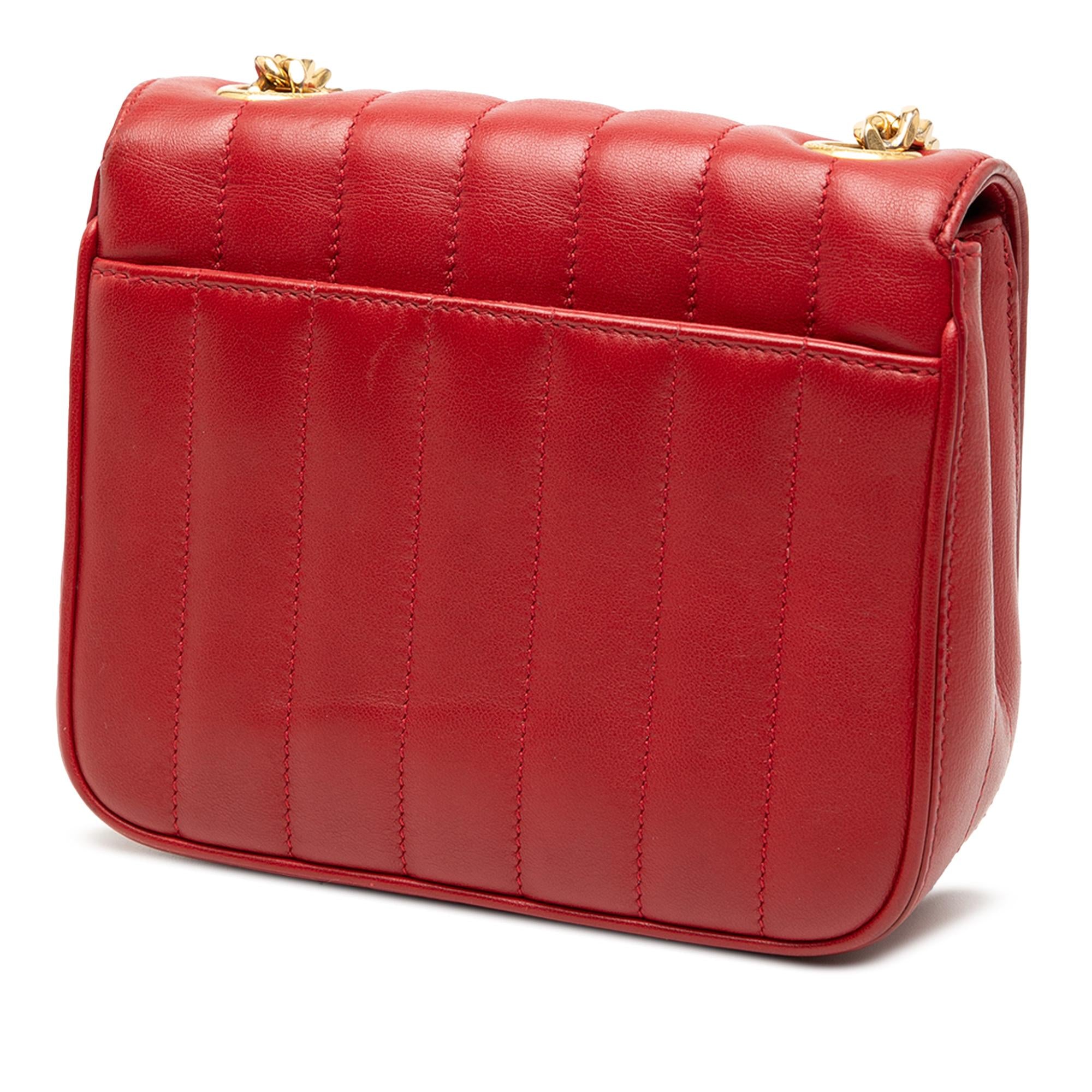 Saint Laurent Small Lambskin Monogram Vicky Chain Bag
