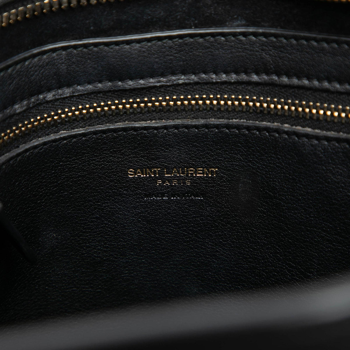 Saint Laurent Small Leather Monogram Cabas Satchel
