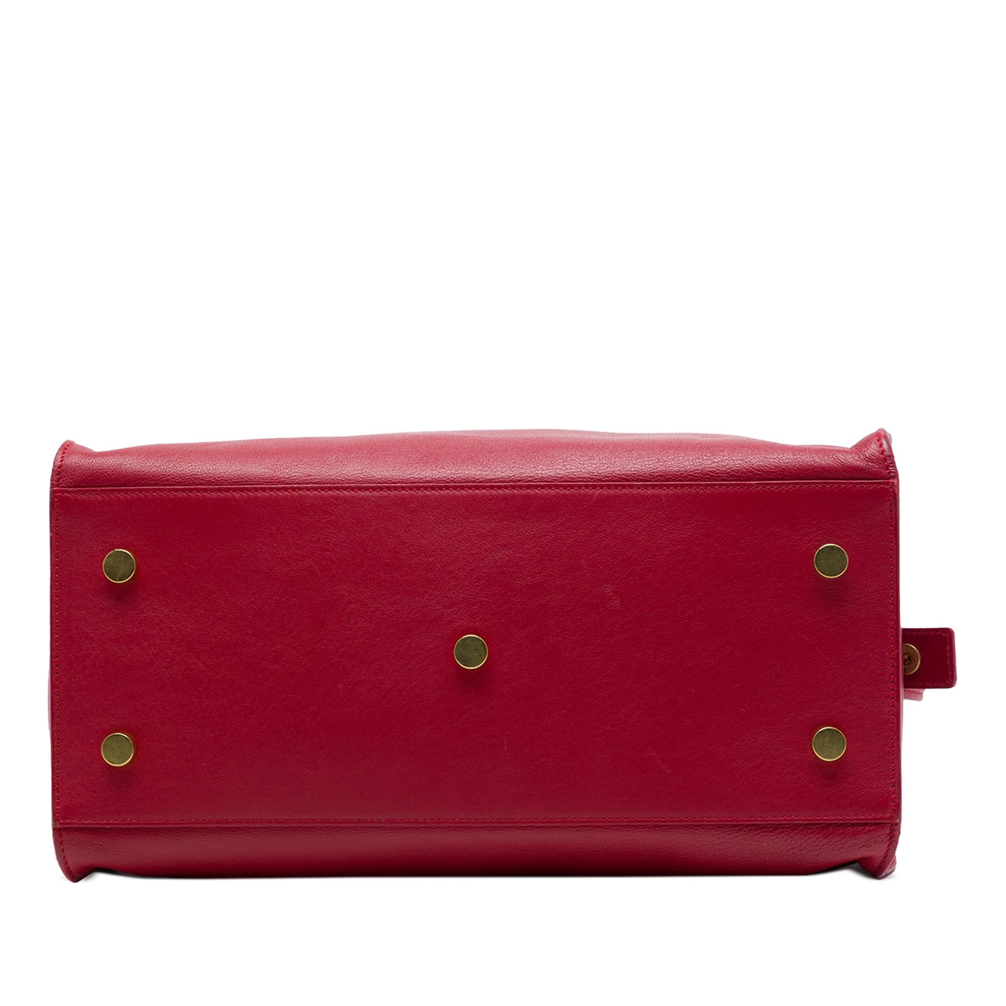 Saint Laurent Small Leather Monogram Downtown Cabas Satchel