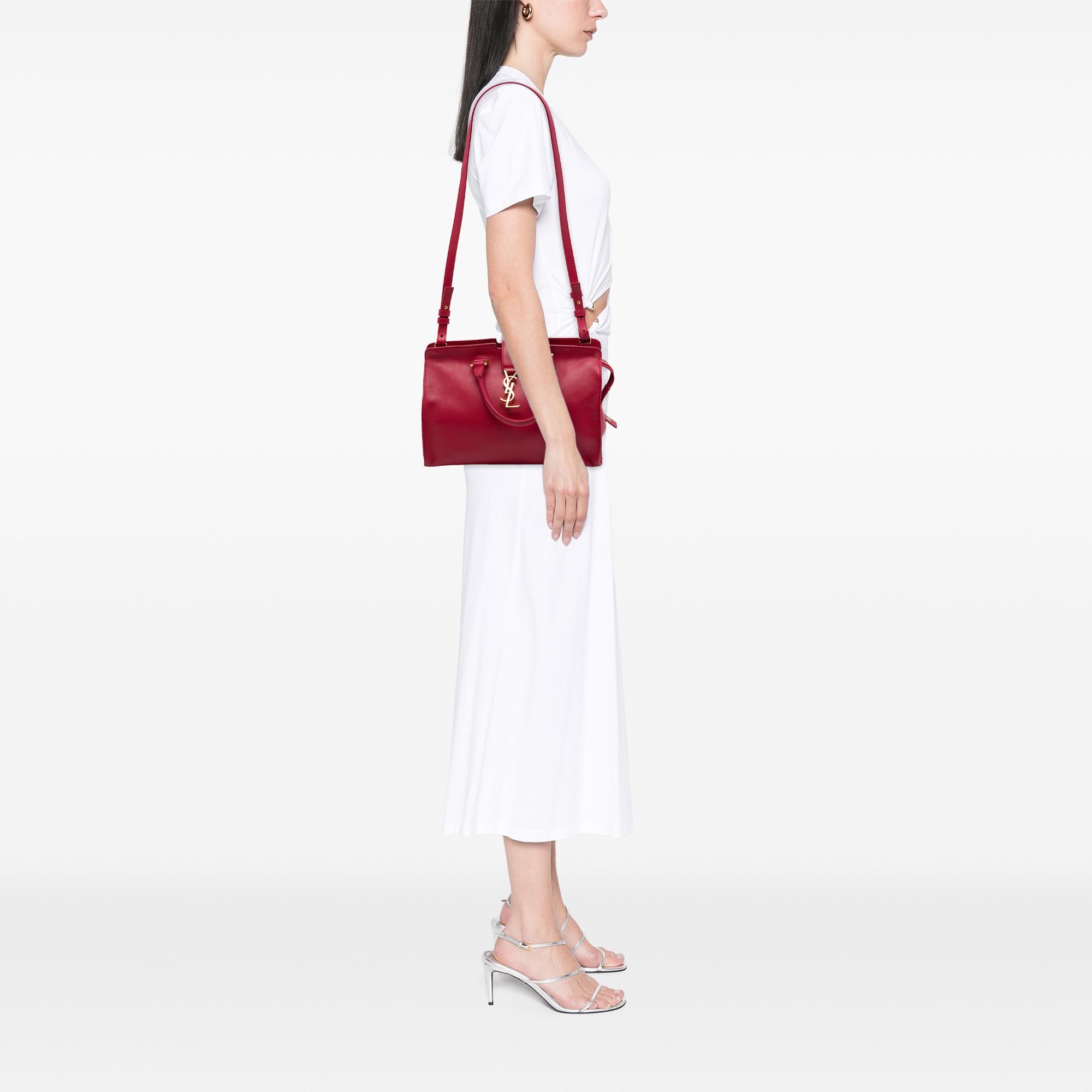 Saint Laurent Small Leather Monogram Downtown Cabas Satchel
