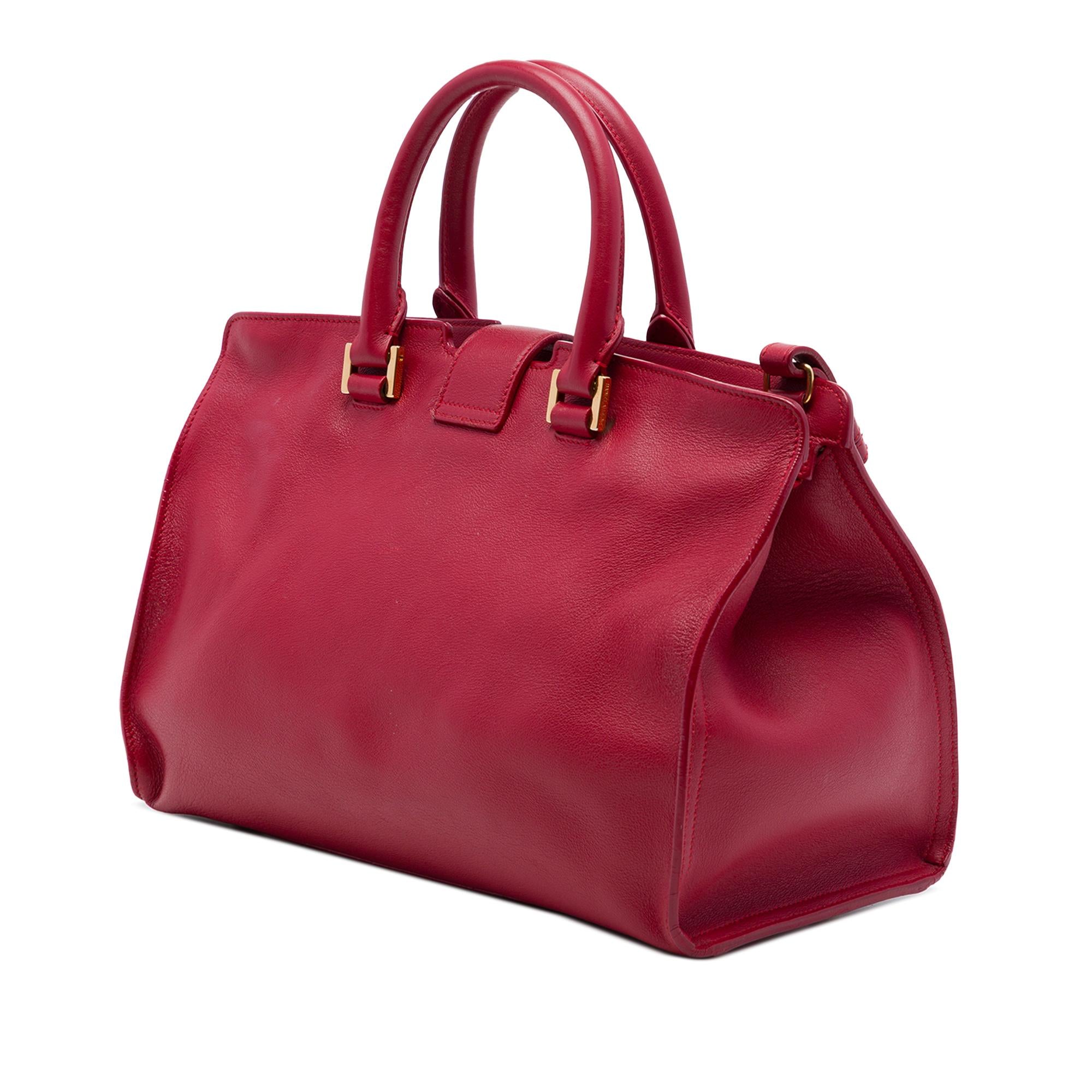 Saint Laurent Small Leather Monogram Downtown Cabas Satchel