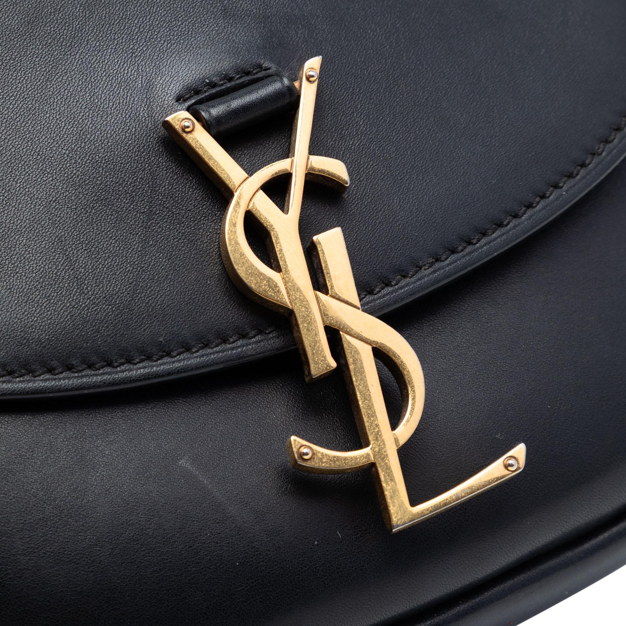 Saint Laurent Small Leather Monogram Kaia Crossbody