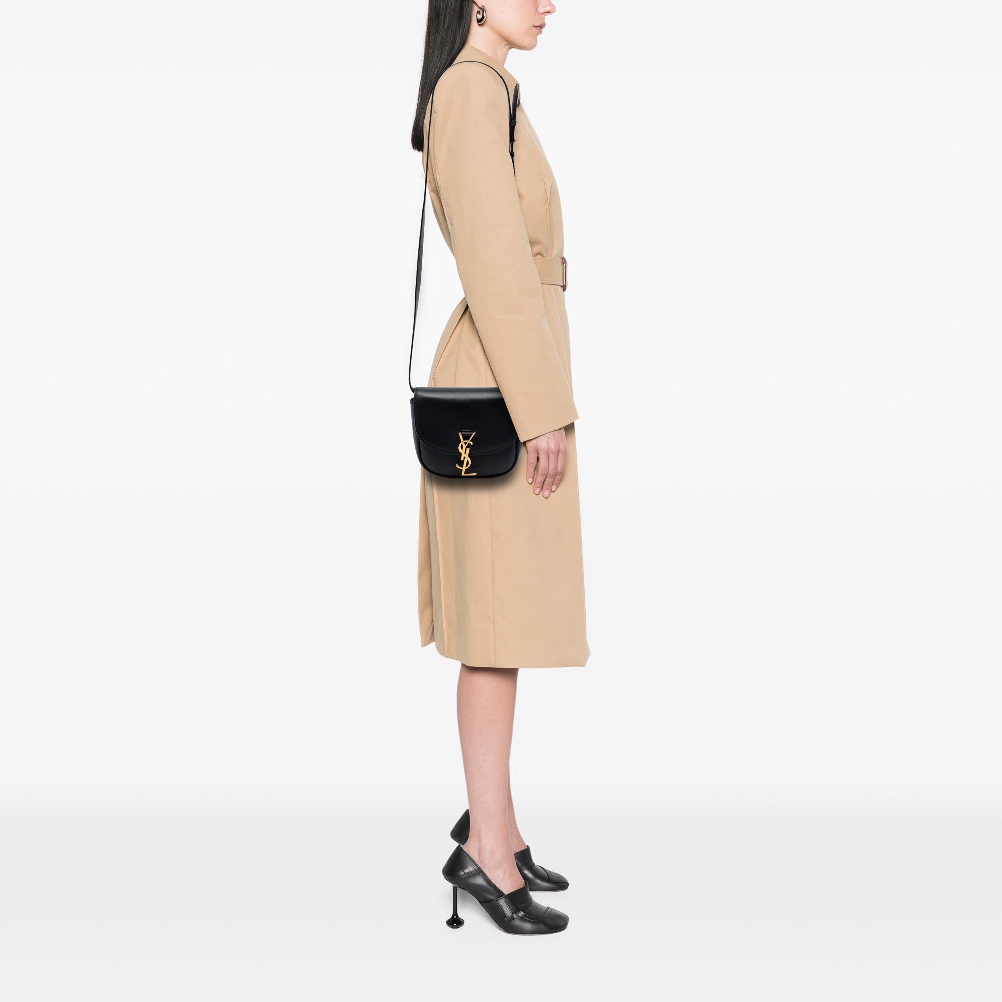 Saint Laurent Small Leather Monogram Kaia Crossbody