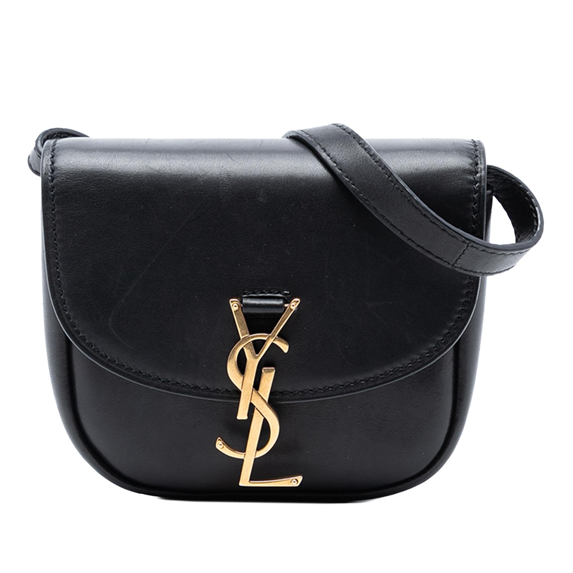 Saint Laurent Small Leather Monogram Kaia Crossbody