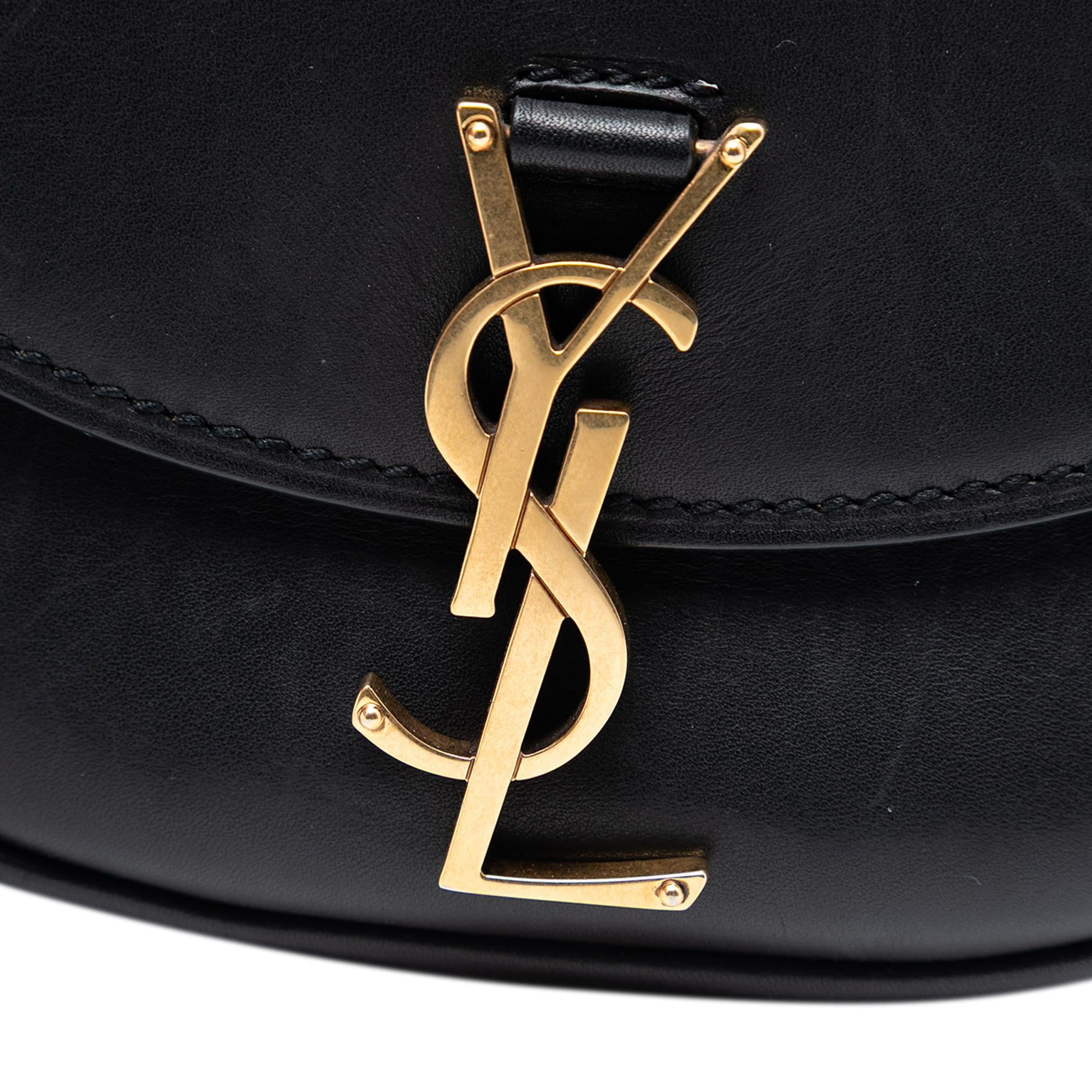 Saint Laurent Small Leather Monogram Kaia Crossbody