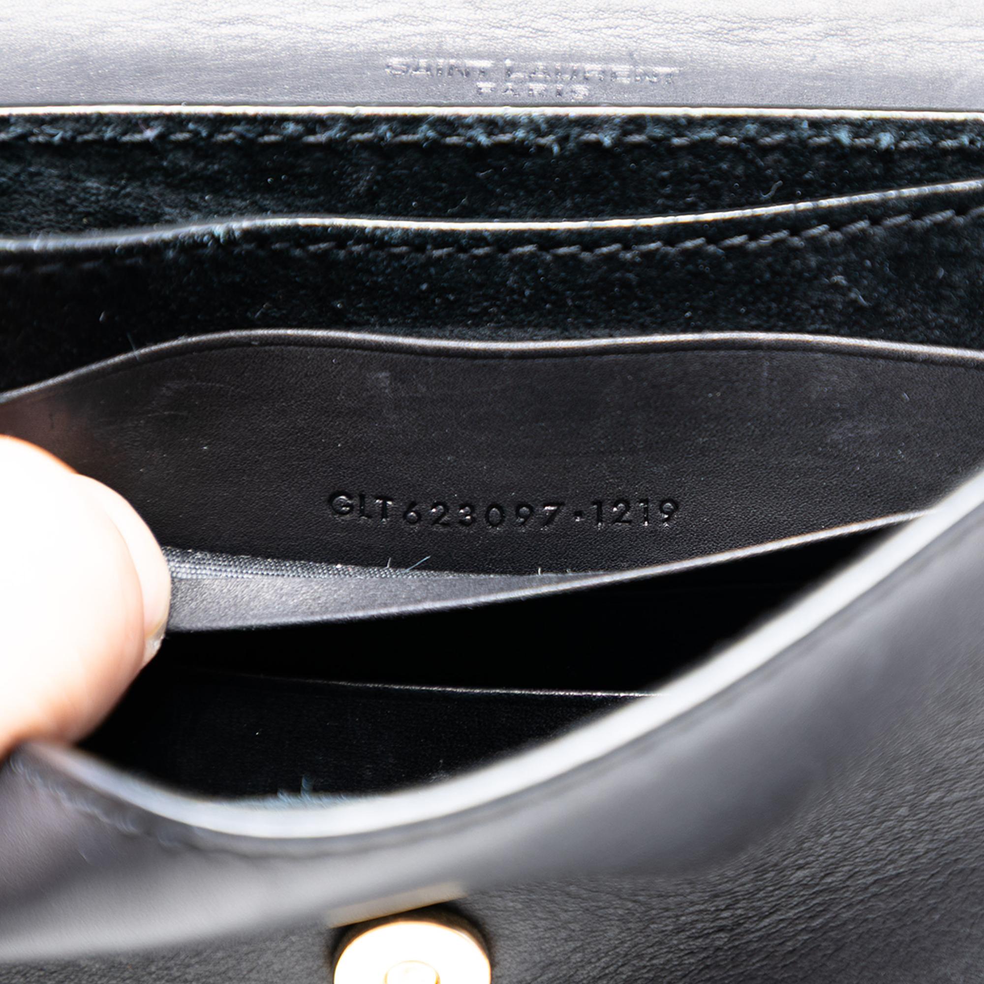 Saint Laurent Small Leather Monogram Kaia Crossbody