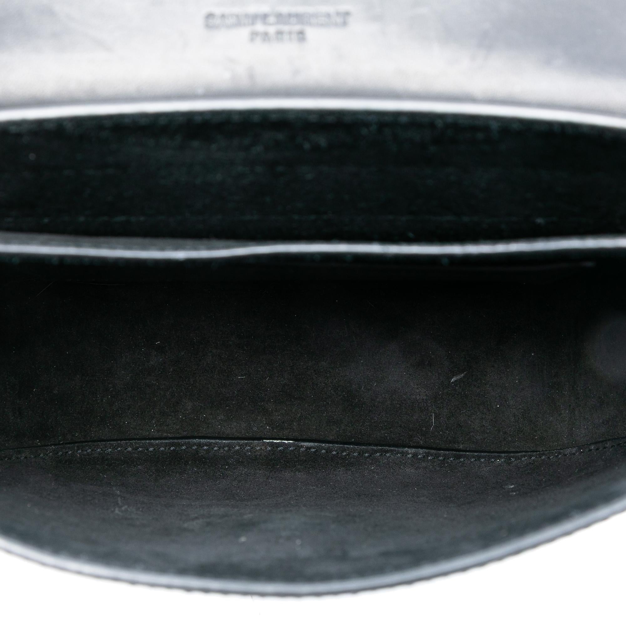 Saint Laurent Small Leather Monogram Kaia Crossbody