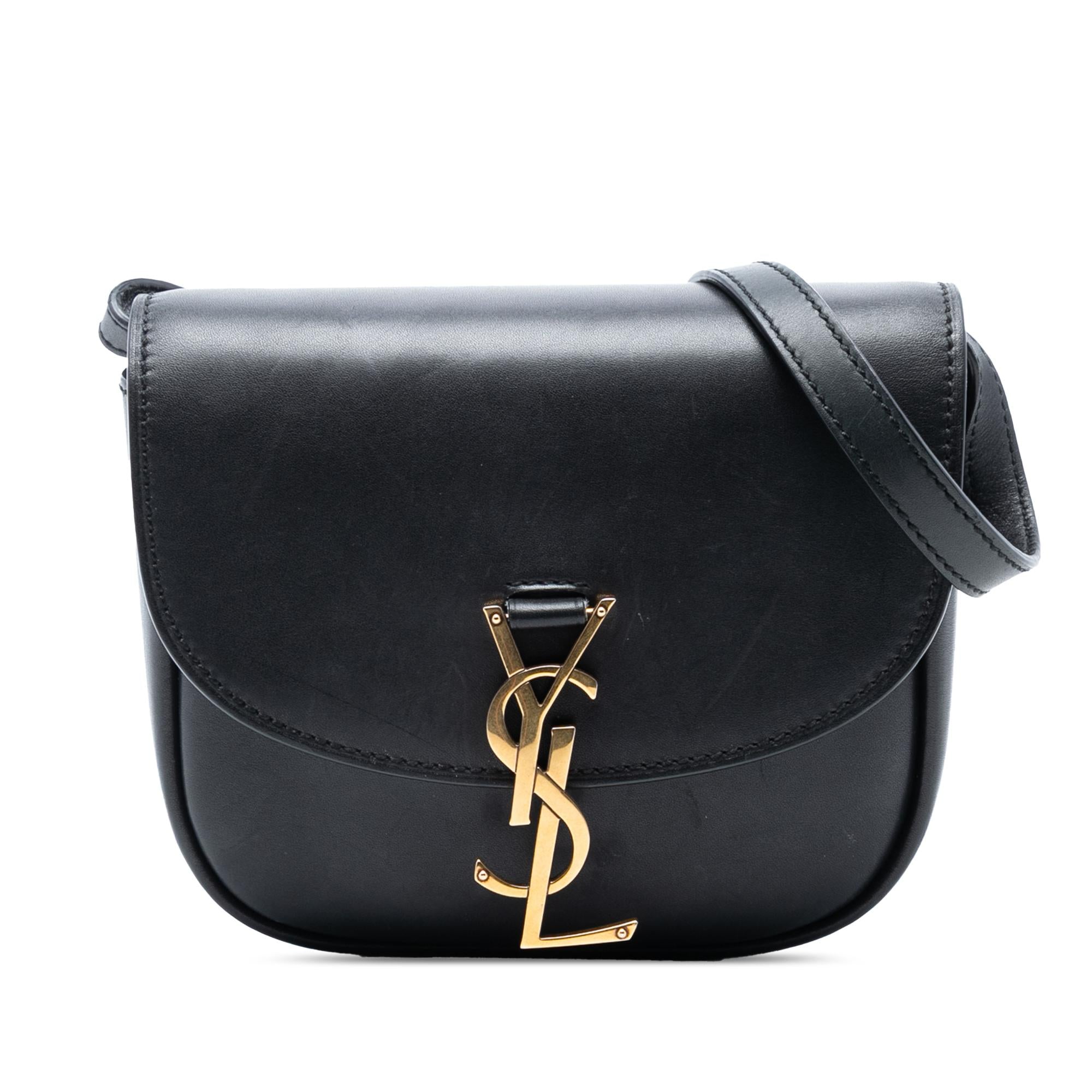 Saint Laurent Small Leather Monogram Kaia Crossbody