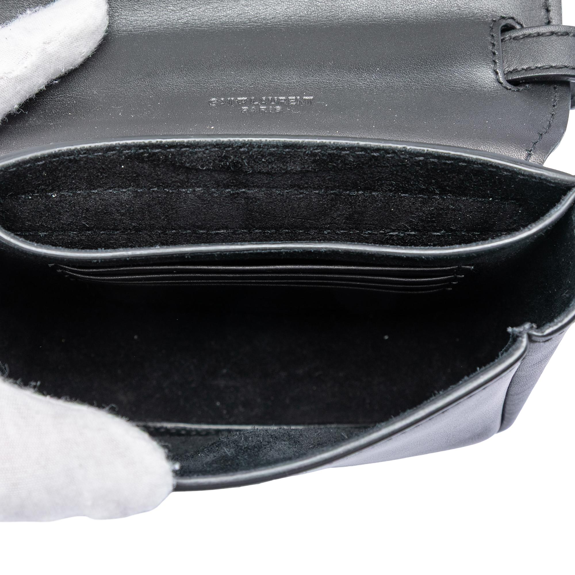 Saint Laurent Small Leather Monogram Kaia Crossbody