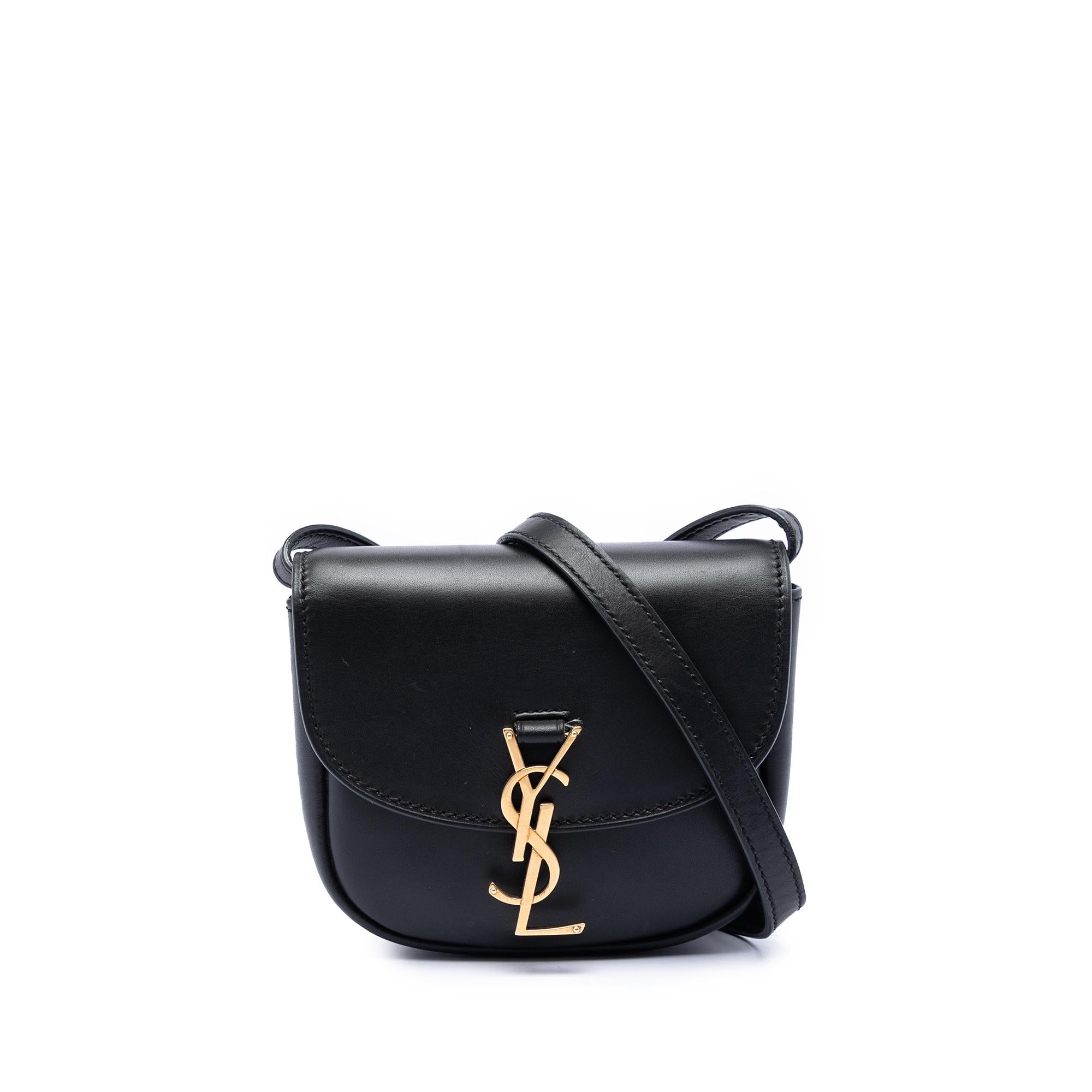Saint Laurent Small Leather Monogram Kaia Crossbody
