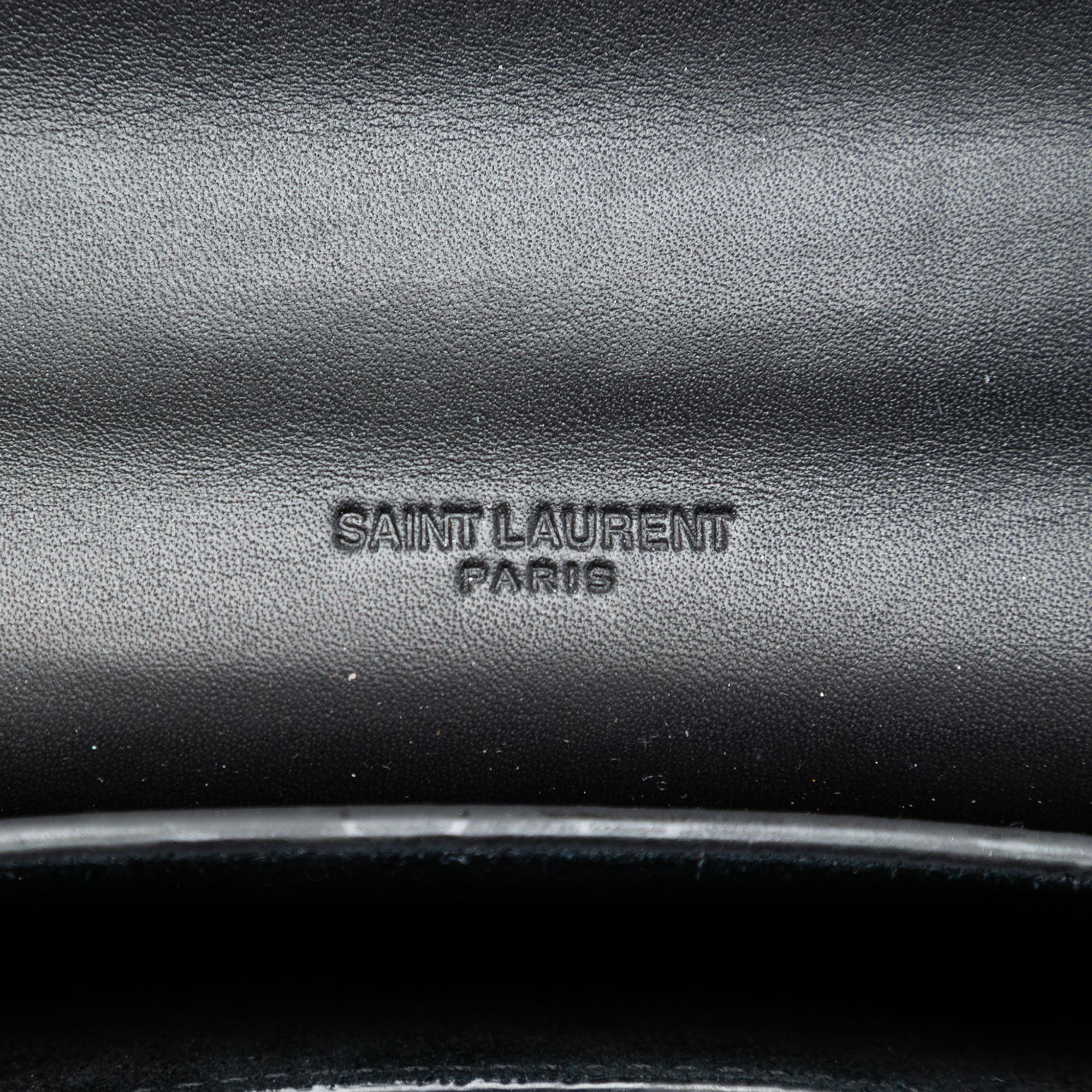 Saint Laurent Small Leather Monogram Kaia Crossbody
