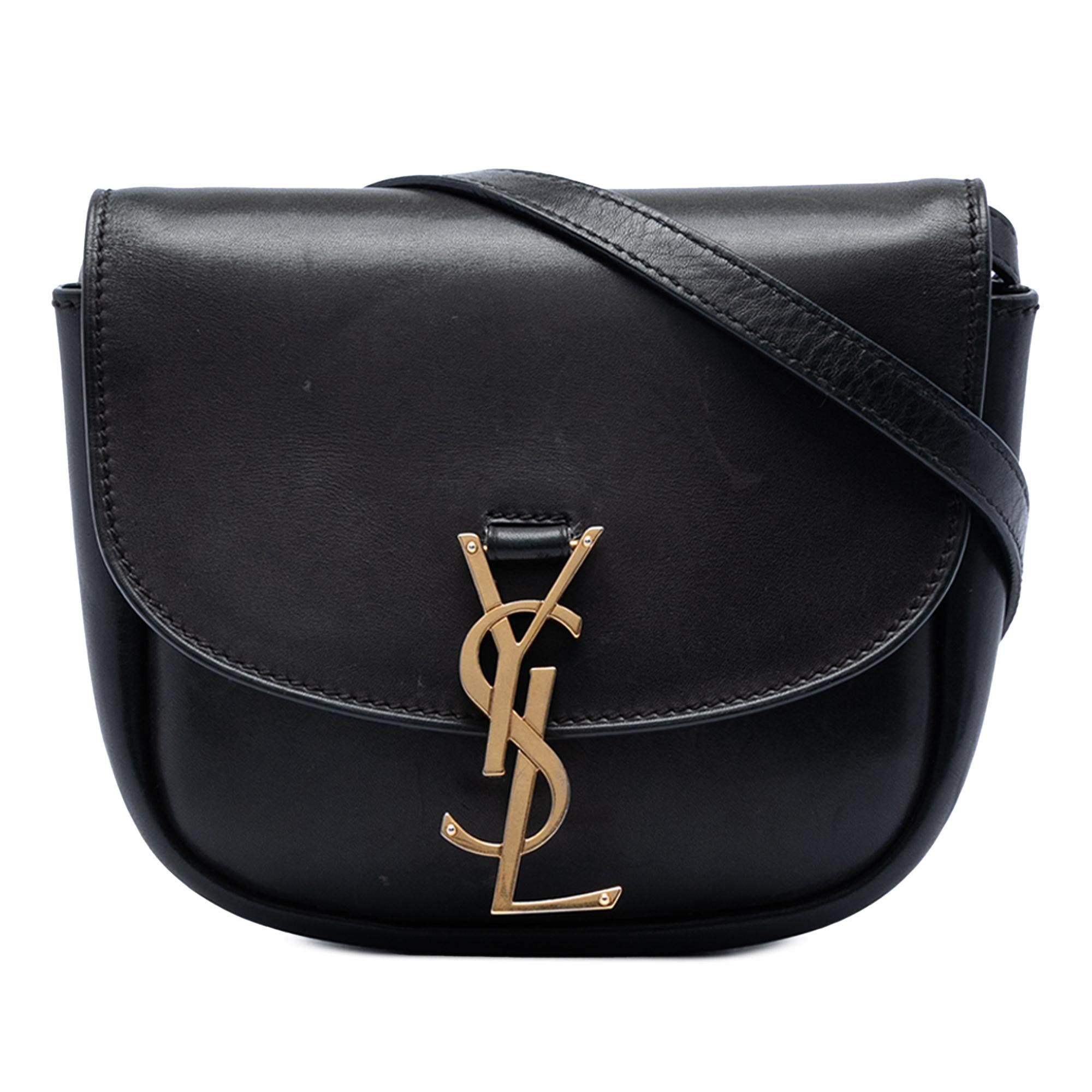 Saint Laurent Small Leather Monogram Kaia Crossbody