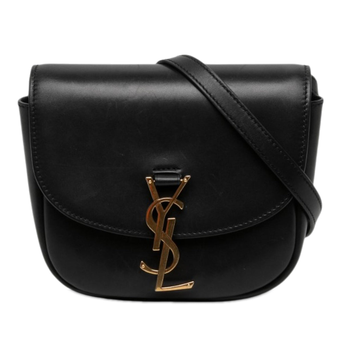 Saint Laurent Small Leather Monogram Kaia Crossbody