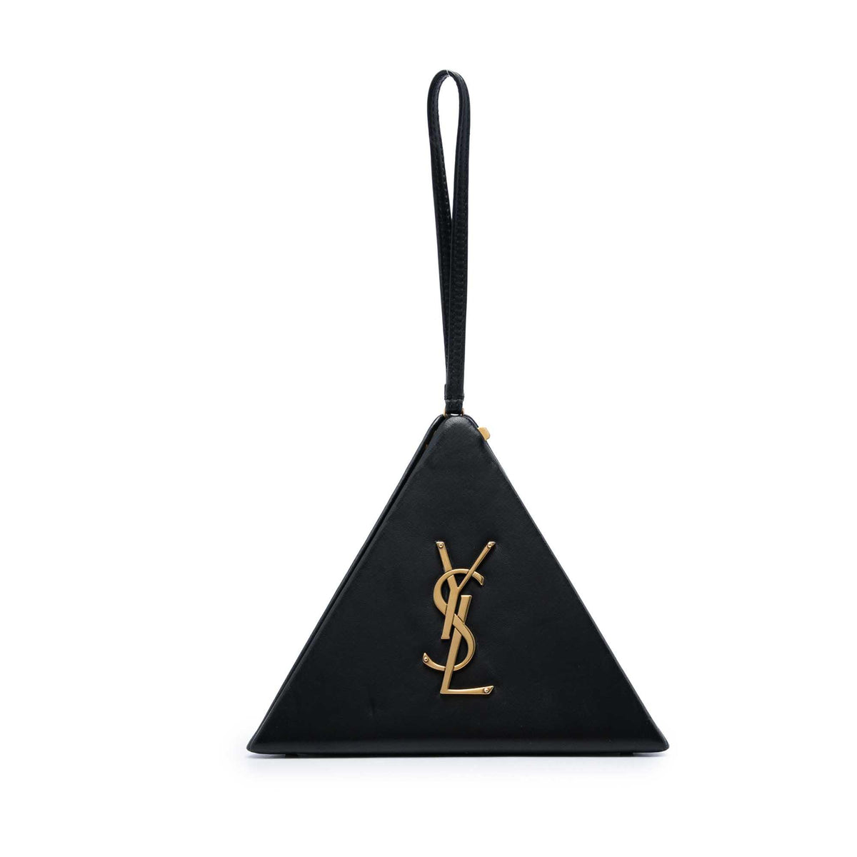 Saint Laurent Small Leather Pyramid Box Clutch