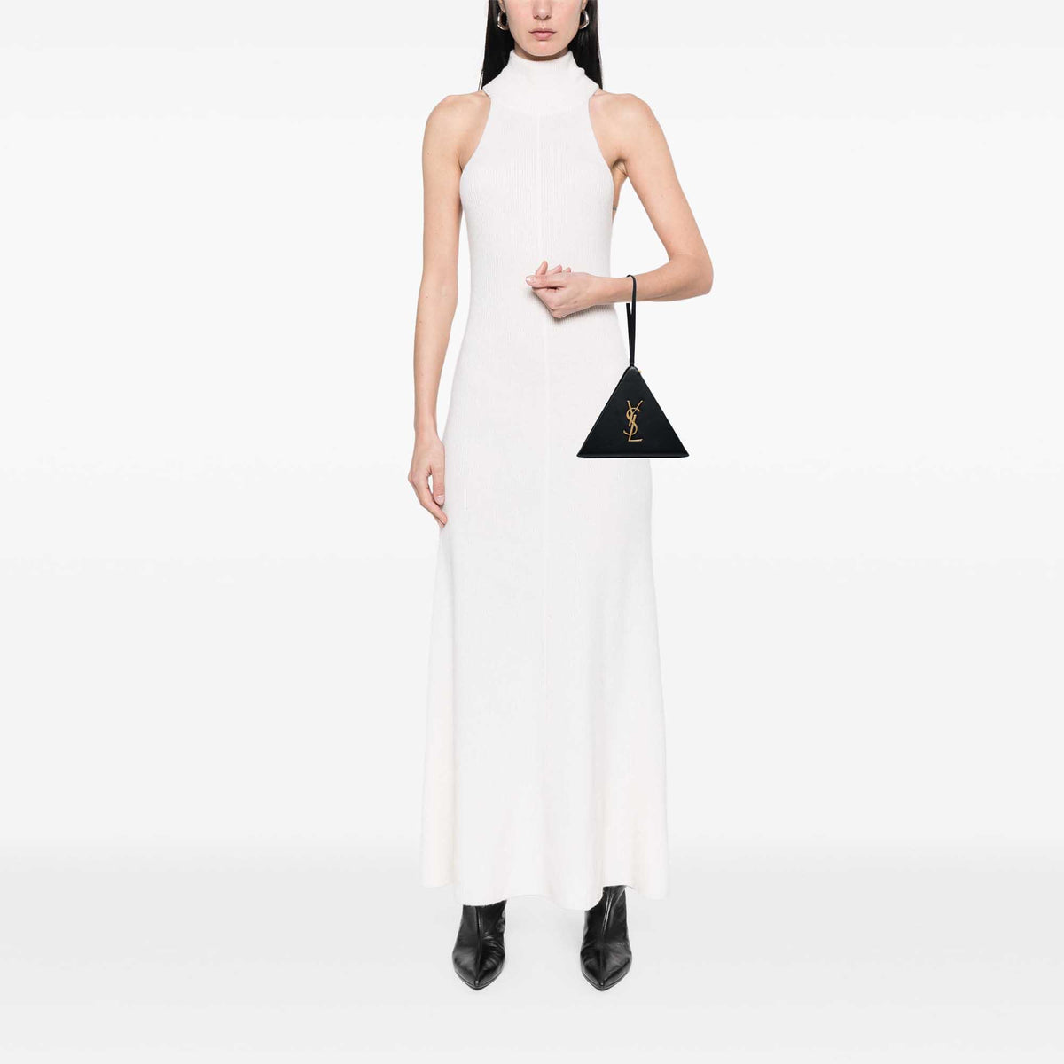Saint Laurent Small Leather Pyramid Box Clutch