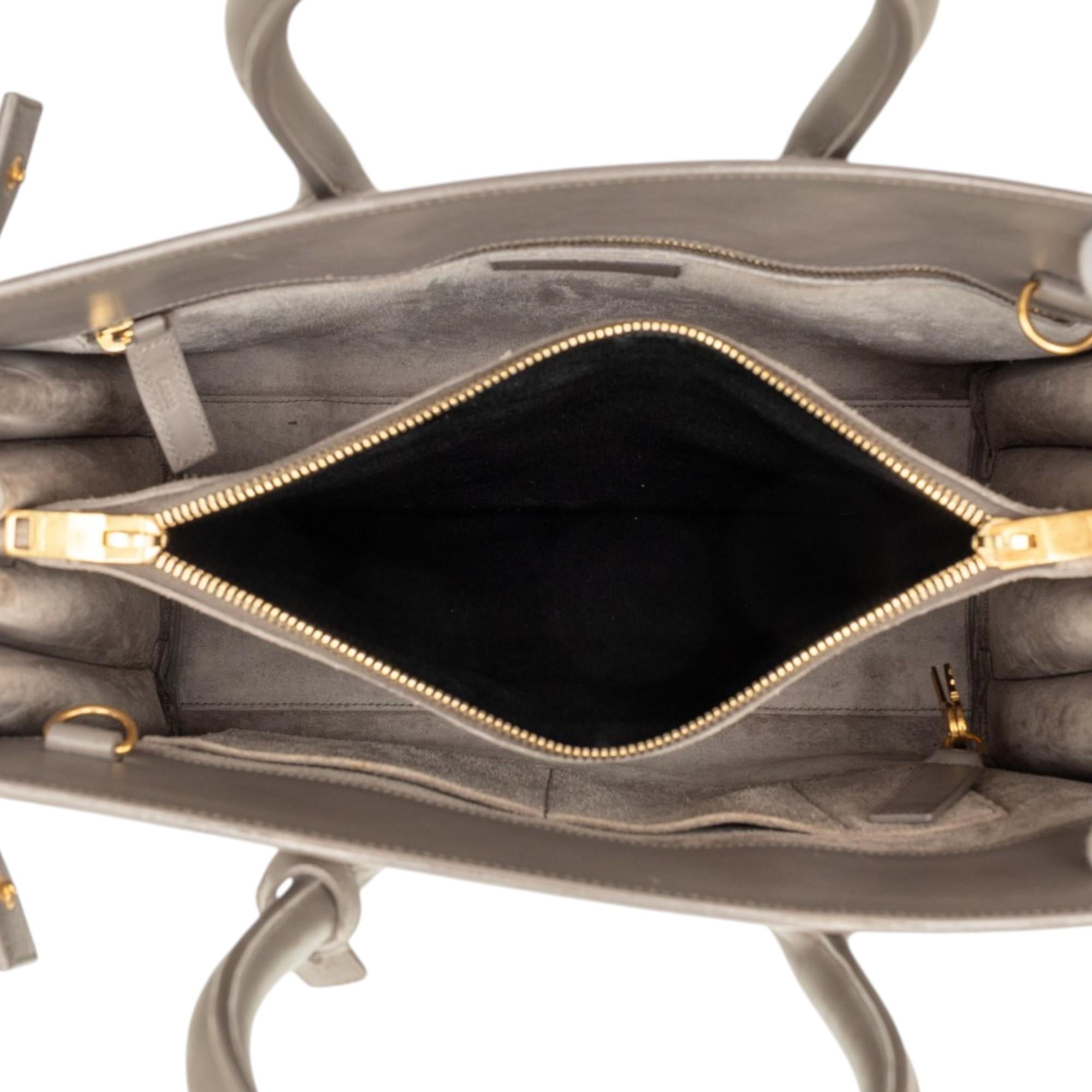 Saint Laurent Small Leather Sac De Jour Satchel