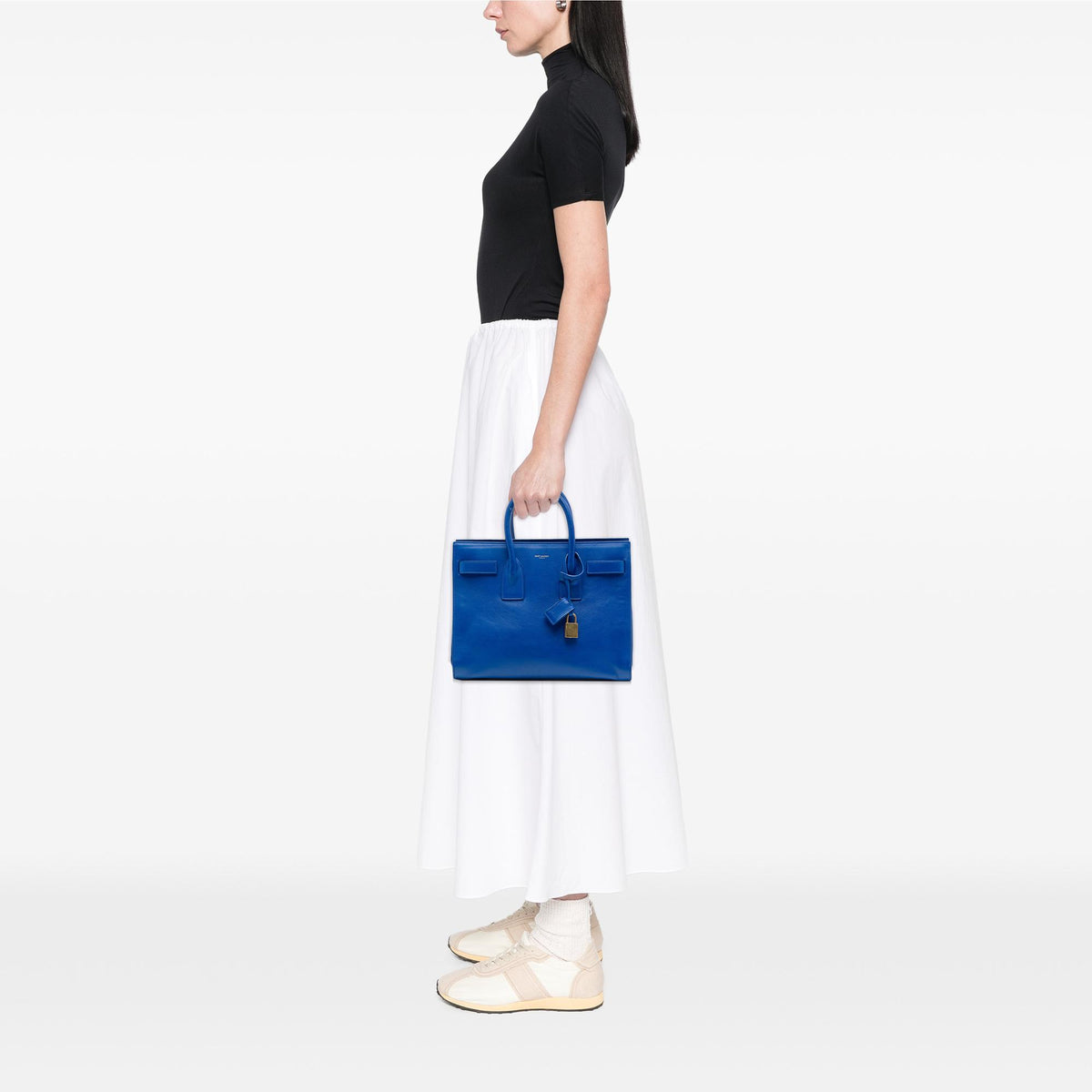 Saint Laurent Small Leather Sac De Jour Satchel