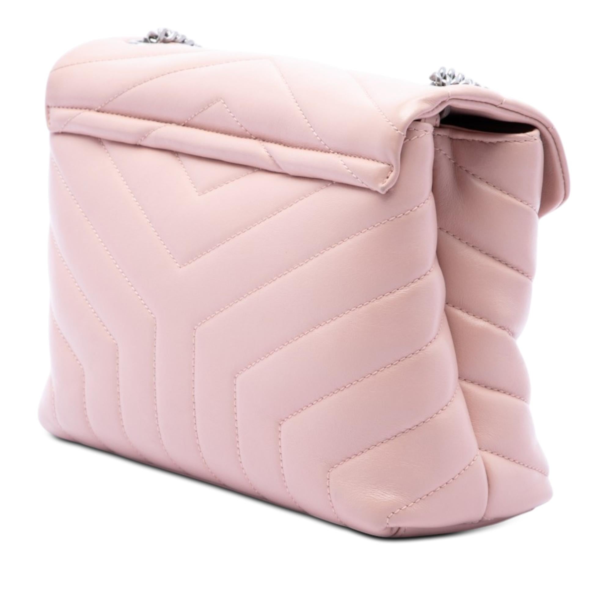 Saint Laurent Small Matelasse Calfskin Monogram LouLou Shoulder Bag