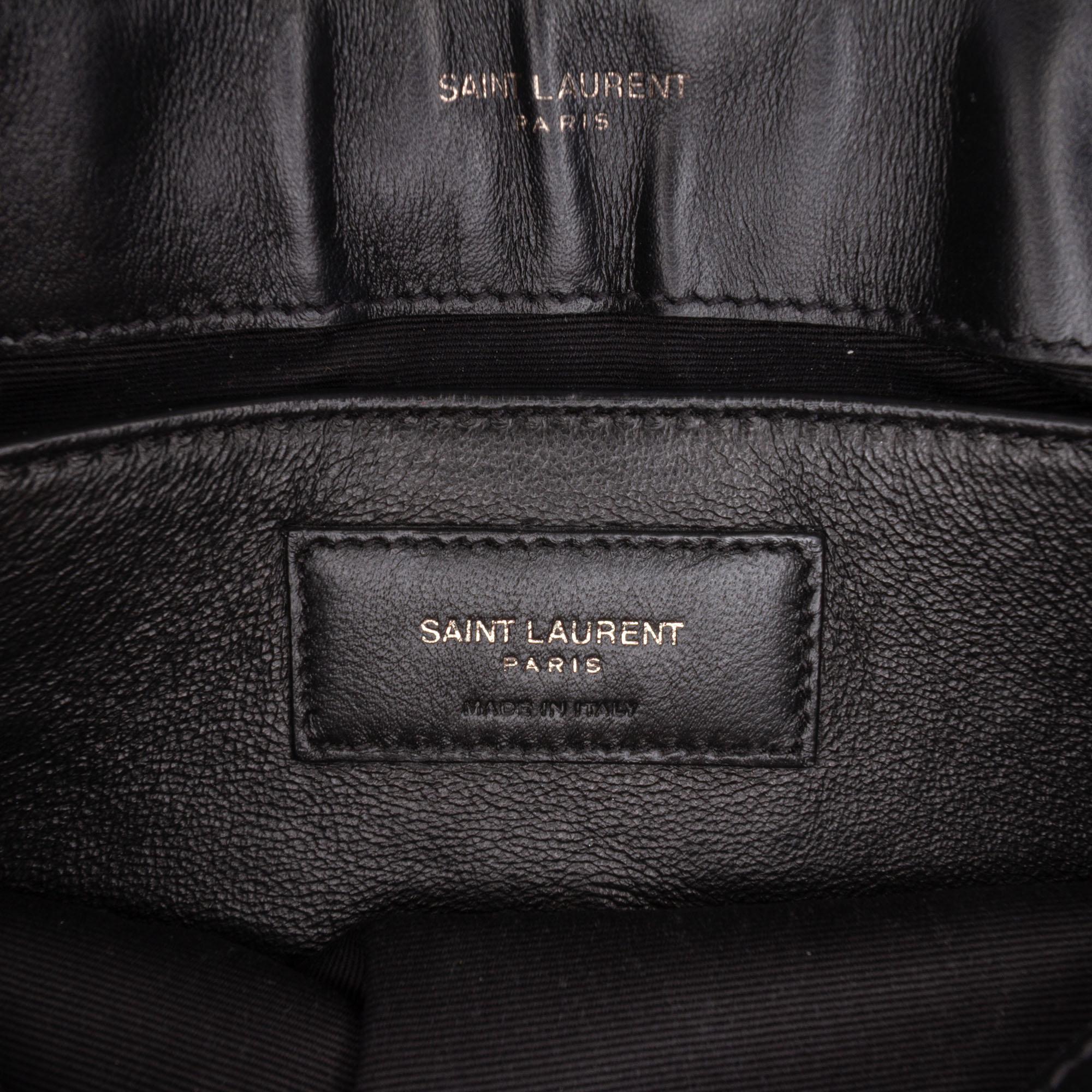 Saint Laurent Small Matelasse Calfskin Monogram Monochrome LouLou Shoulder Bag