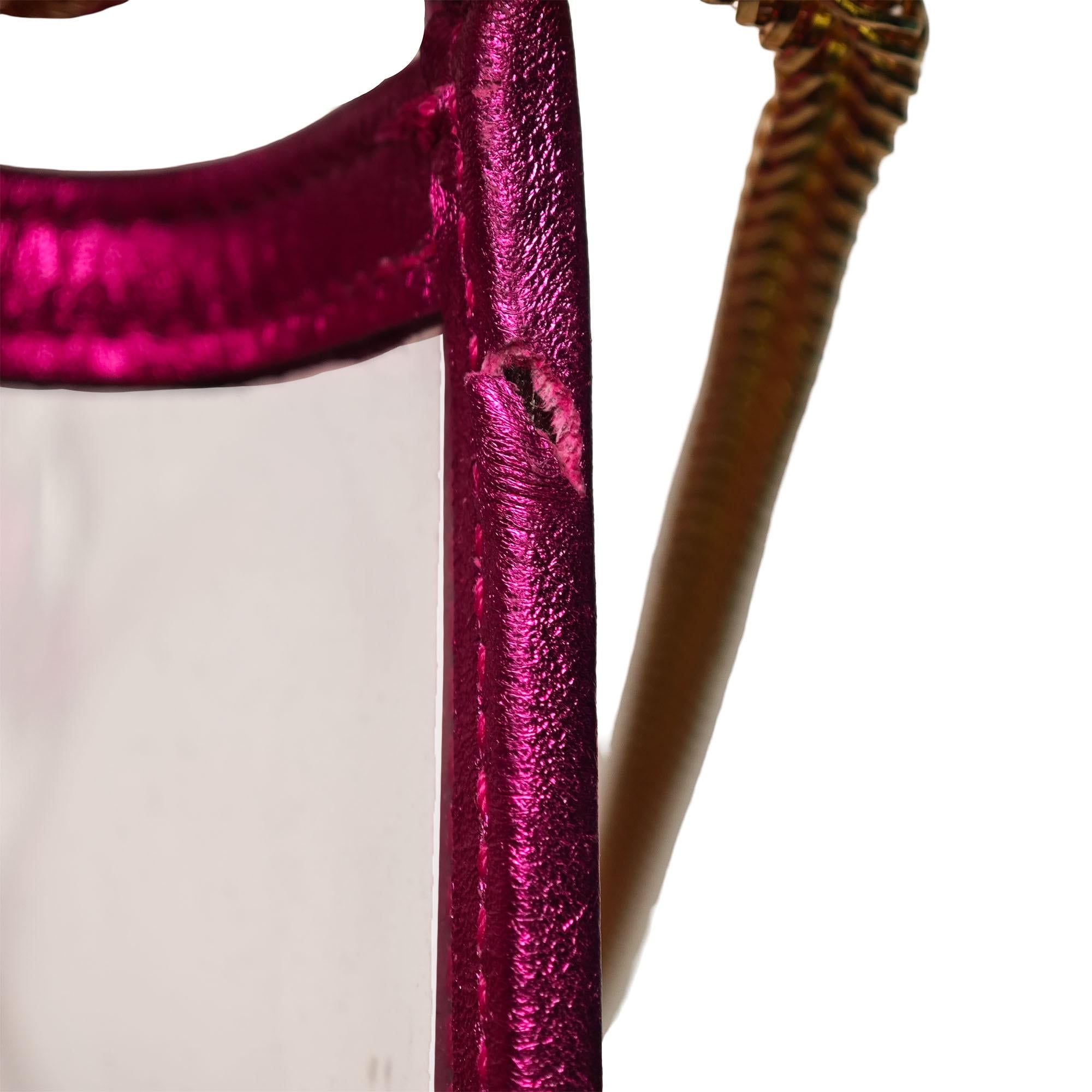 Saint Laurent Small Metallic Leather Trimmed PVC Betty Crossbody