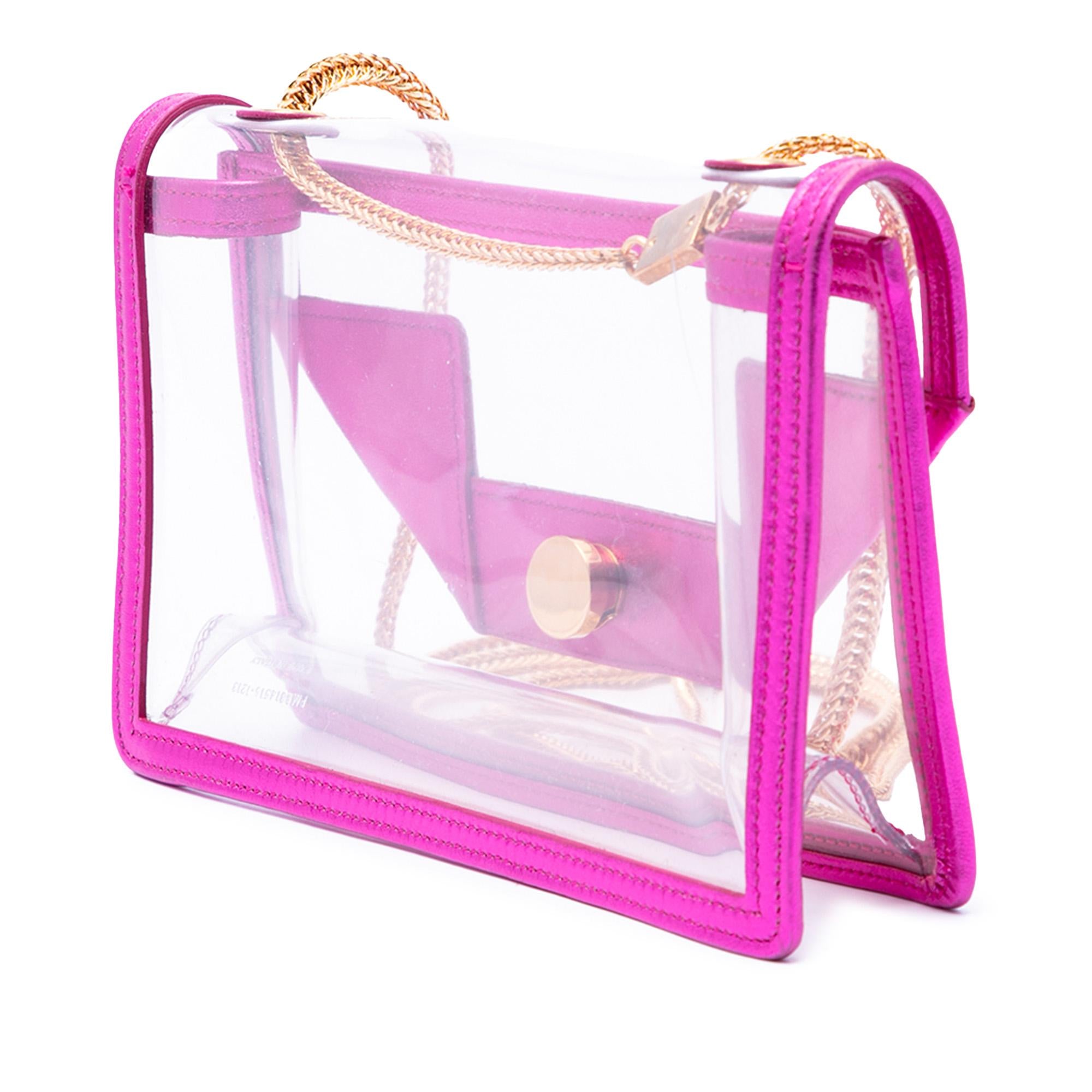 Saint Laurent Small Metallic Leather Trimmed PVC Betty Crossbody