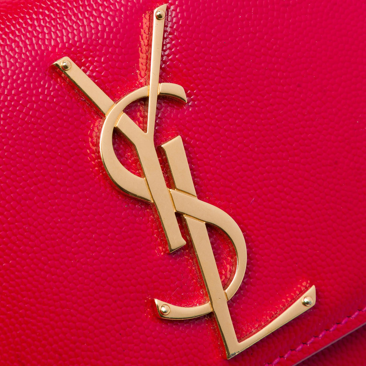 Saint Laurent Small Patent Grain de Poudre Monogram Kate Crossbody