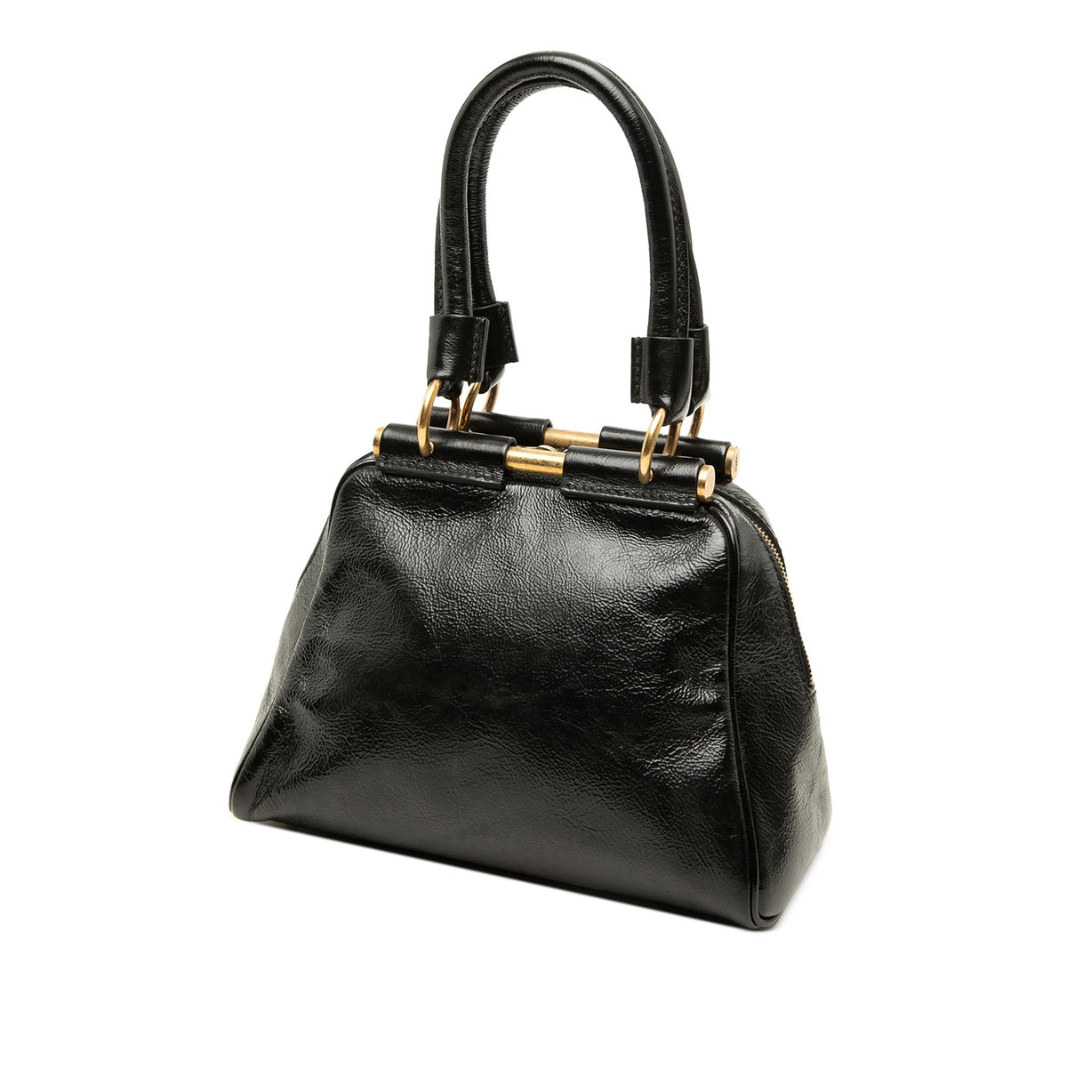 Saint Laurent Small Patent Majorelle Handbag