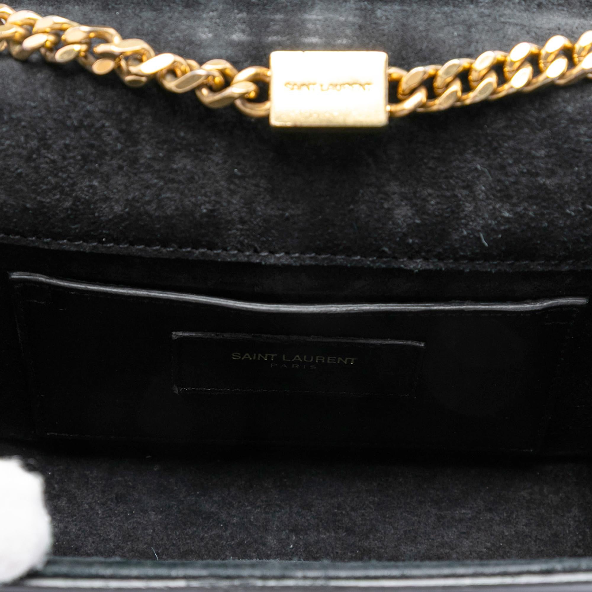 Saint Laurent Small Patent Monogram Kate Tassel Crossbody
