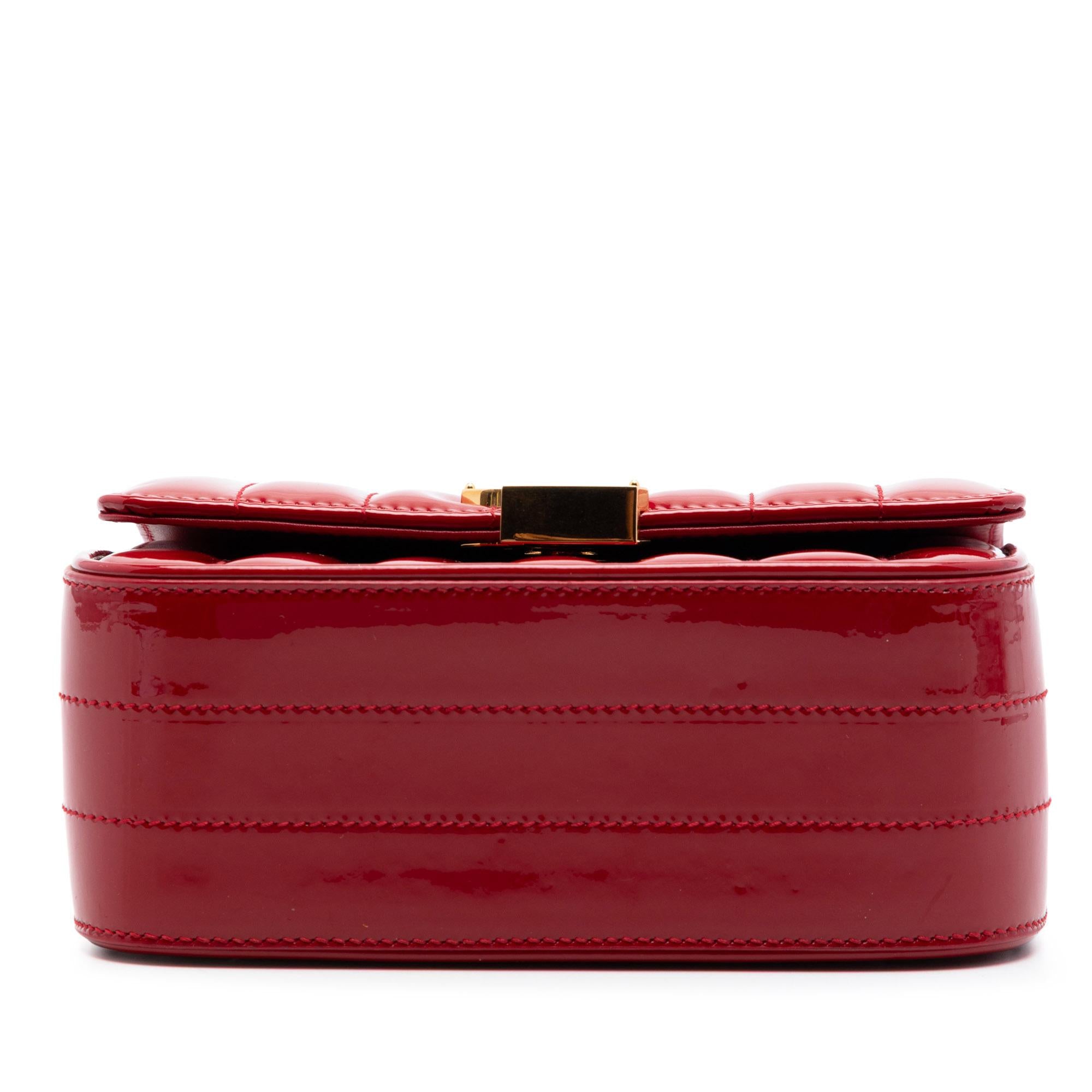 Saint Laurent Small Patent Monogram Vicky Chain Bag