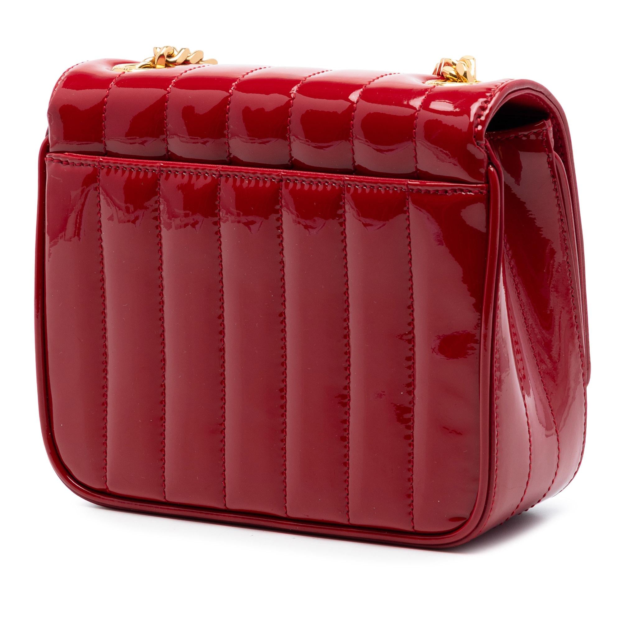 Saint Laurent Small Patent Monogram Vicky Chain Bag