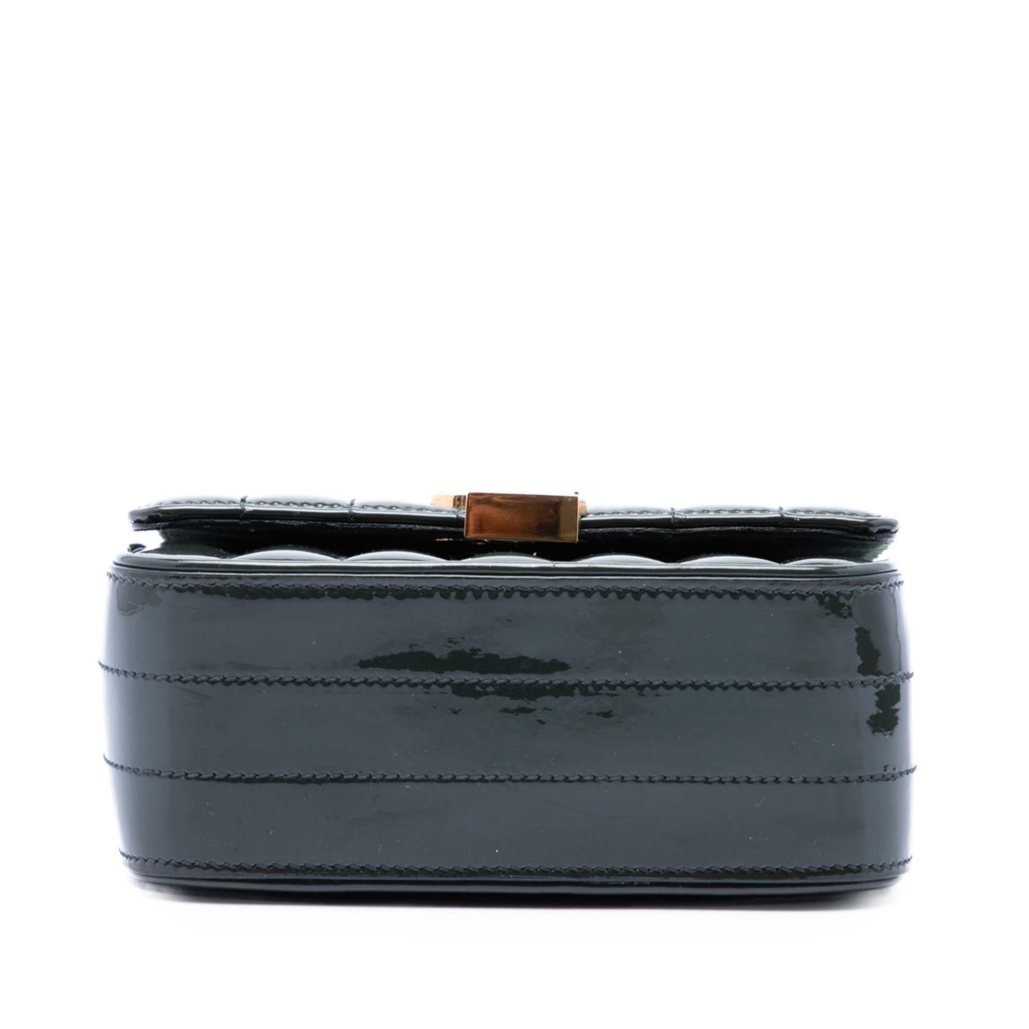 Saint Laurent Small Patent Monogram Vicky Chain Bag