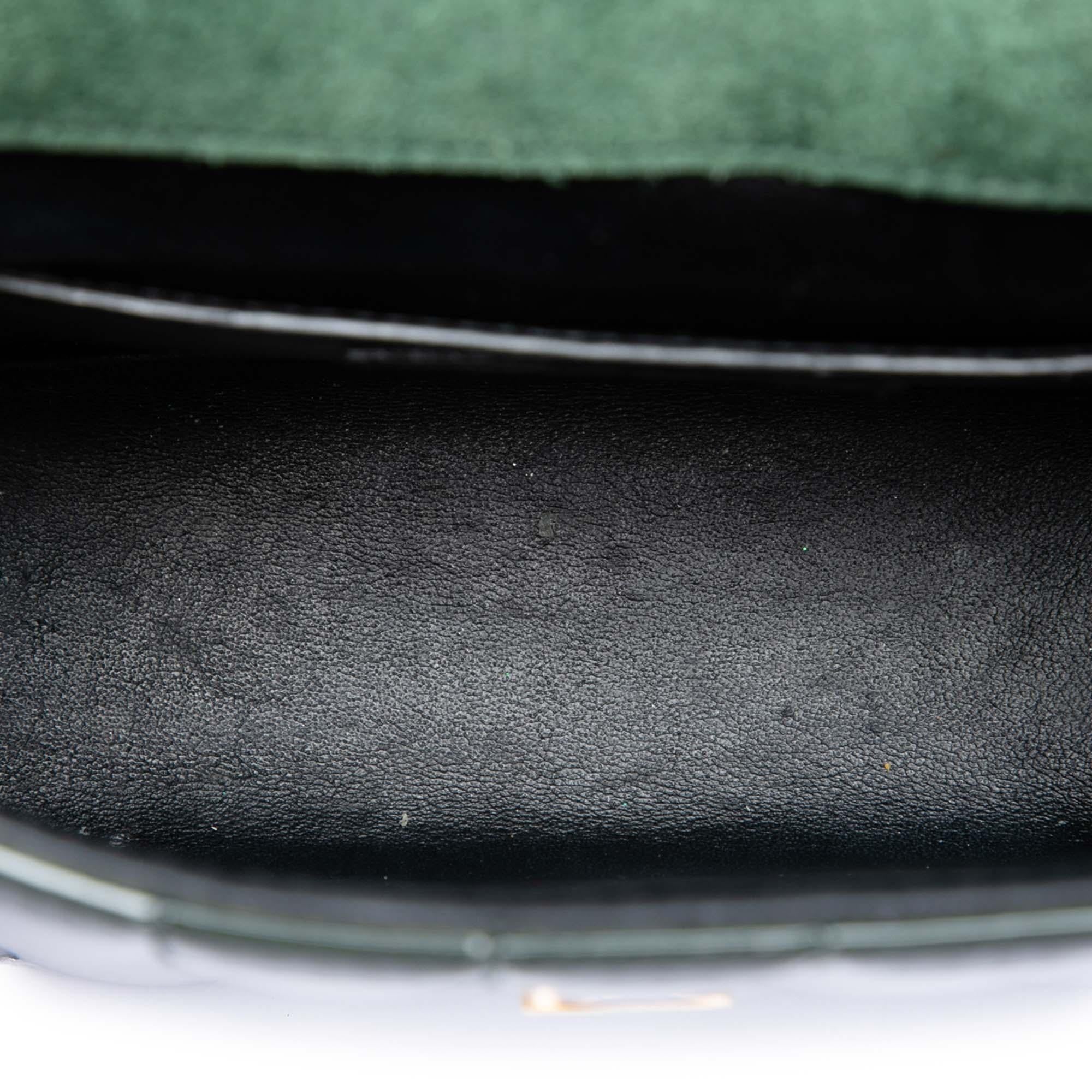 Saint Laurent Small Patent Monogram Vicky Chain Bag